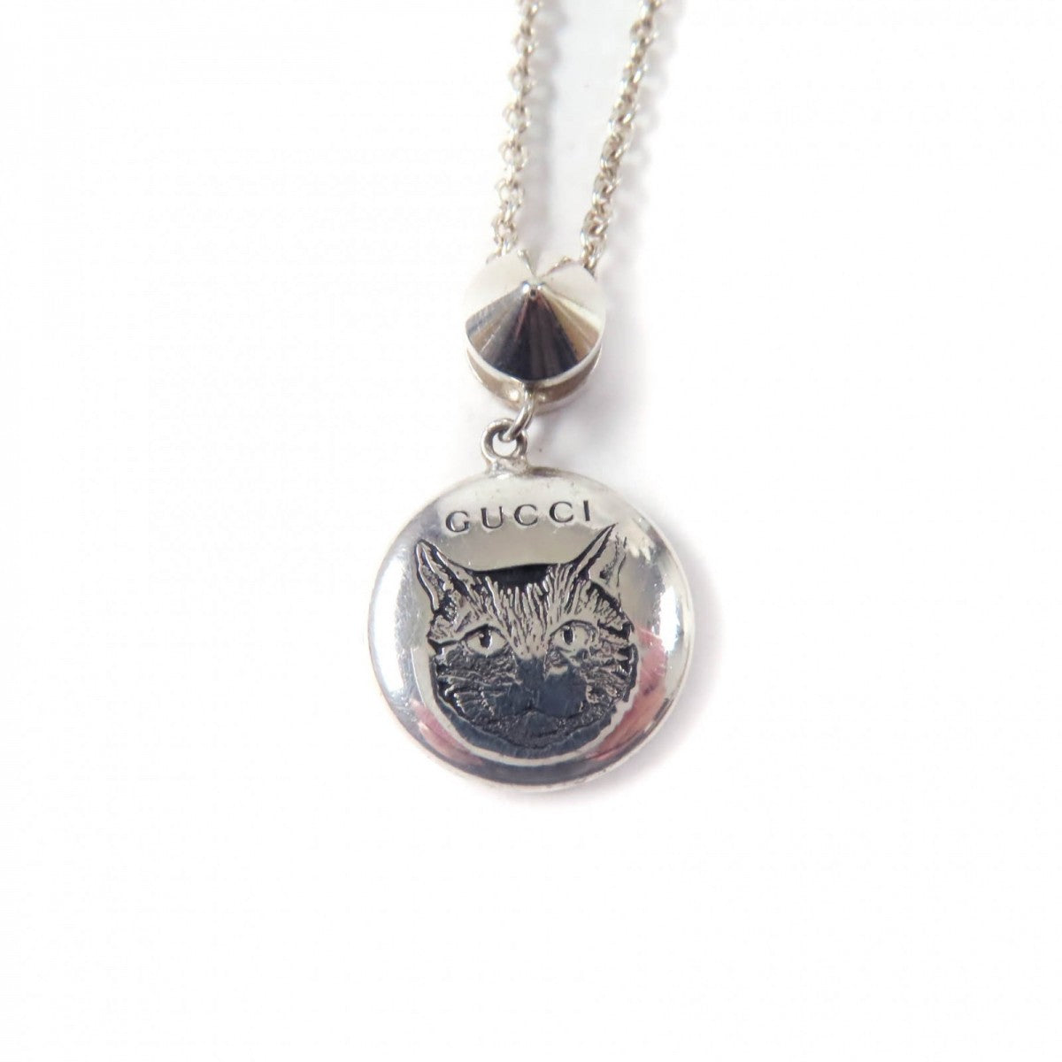 GUCCI Necklace 502170 SV925 Silver light blue Blind for Love Necklace
