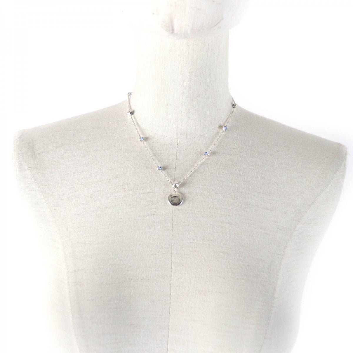GUCCI Necklace 502170 SV925 Silver light blue Blind for Love Necklace