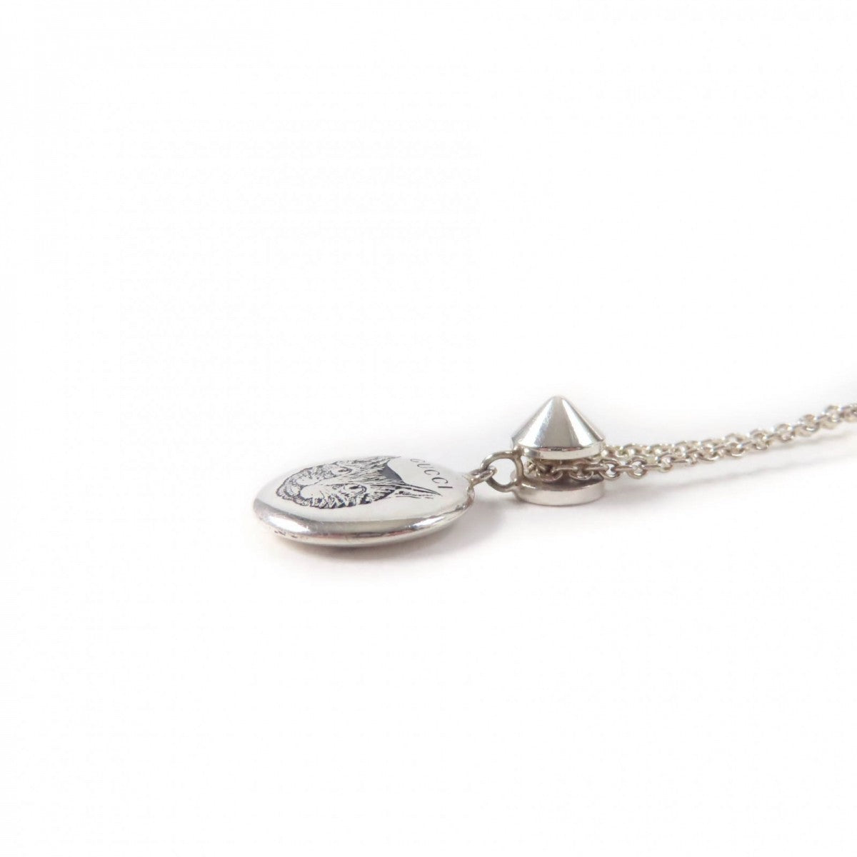 GUCCI Necklace 502170 SV925 Silver light blue Blind for Love Necklace