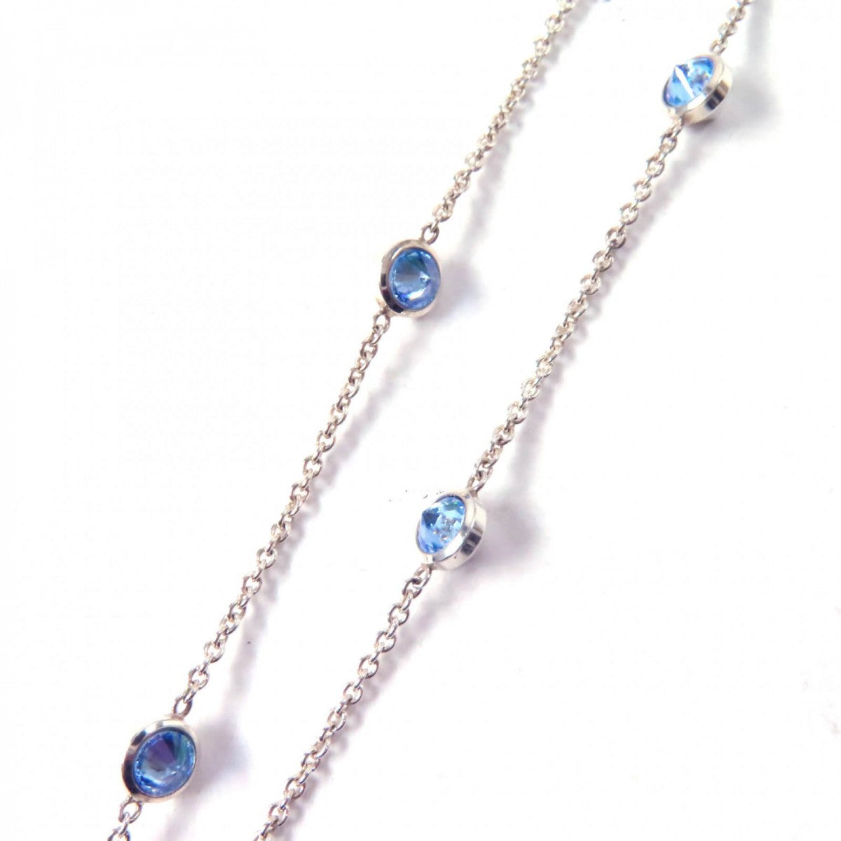 GUCCI Necklace 502170 SV925 Silver light blue Blind for Love Necklace