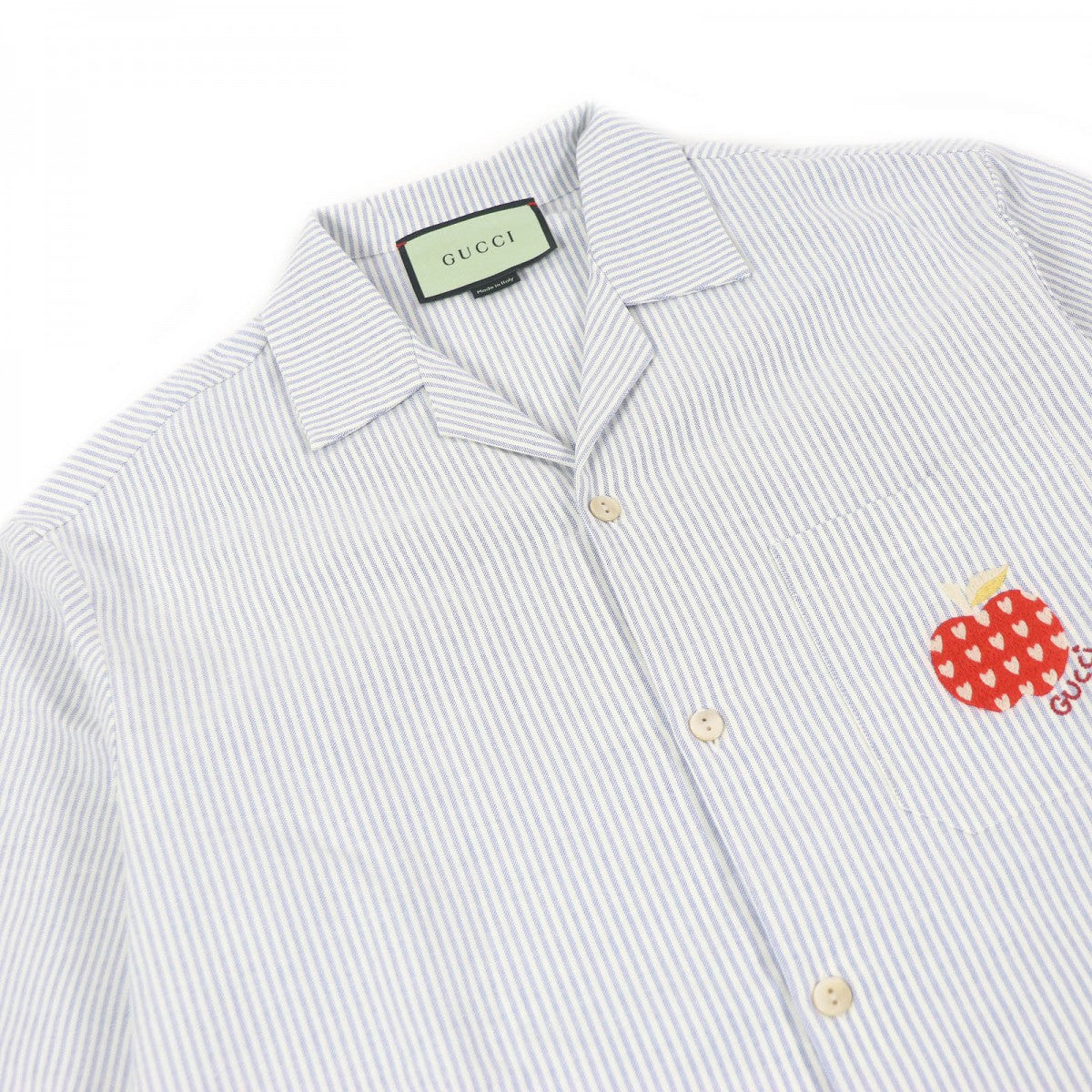 GUCCI Short sleeve shirt 663637 cotton blue 44