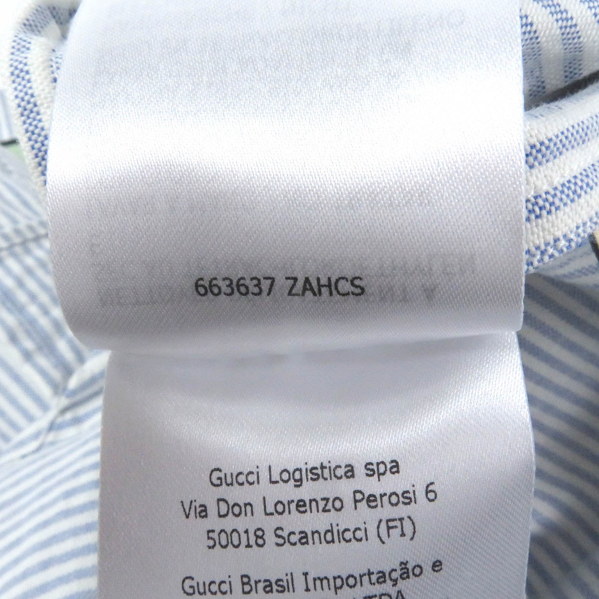 GUCCI Short sleeve shirt 663637 cotton blue 44