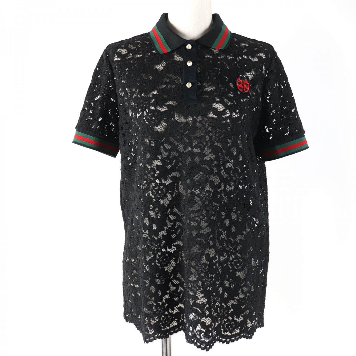 GUCCI Short sleeve polo shirt 434550 cotton black L