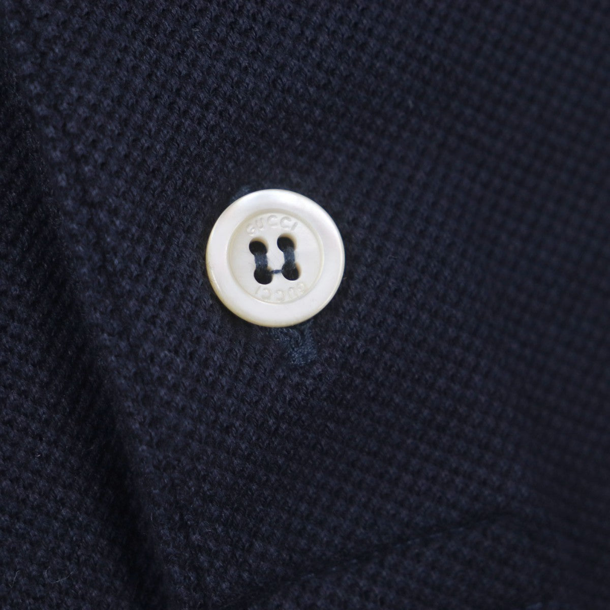 GUCCI Short sleeve polo shirt 598949 cotton Dark navy L