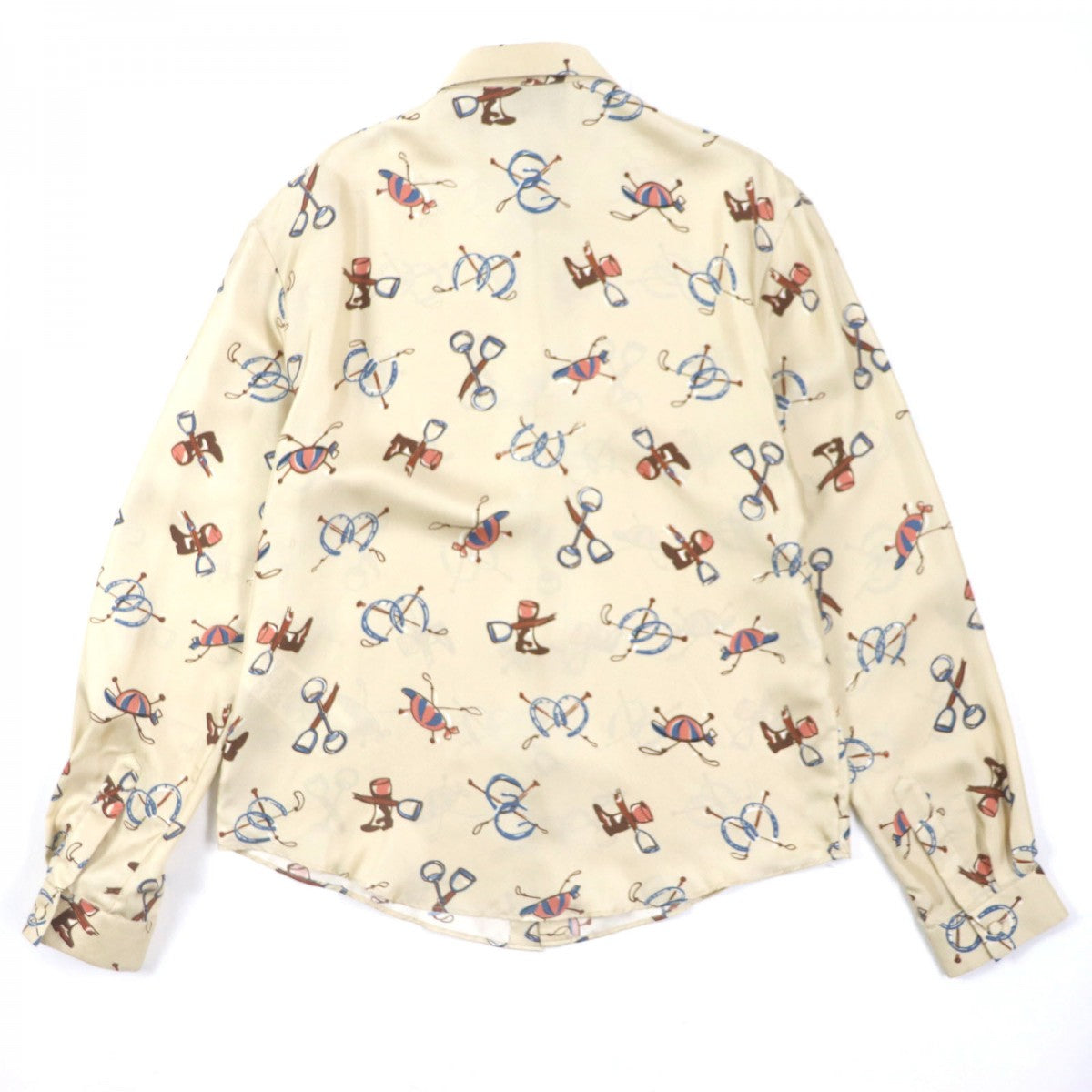 GUCCI Long sleeve shirt 586940 silk beige ZACME 50