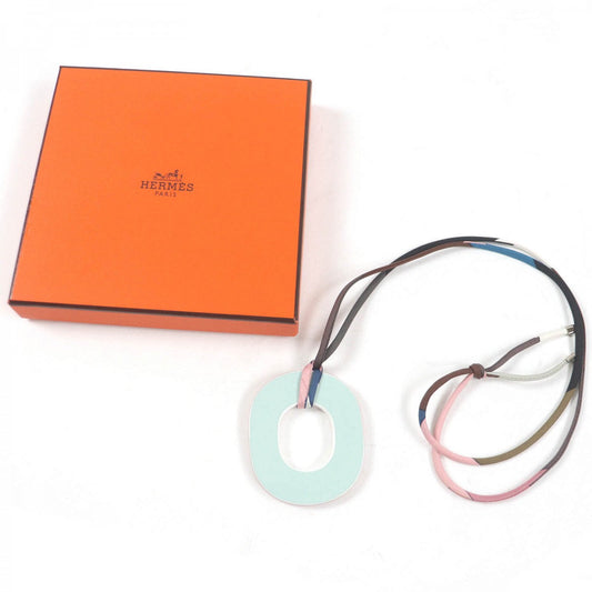 HERMES Necklace Buffalo horn pink Ism Pigman