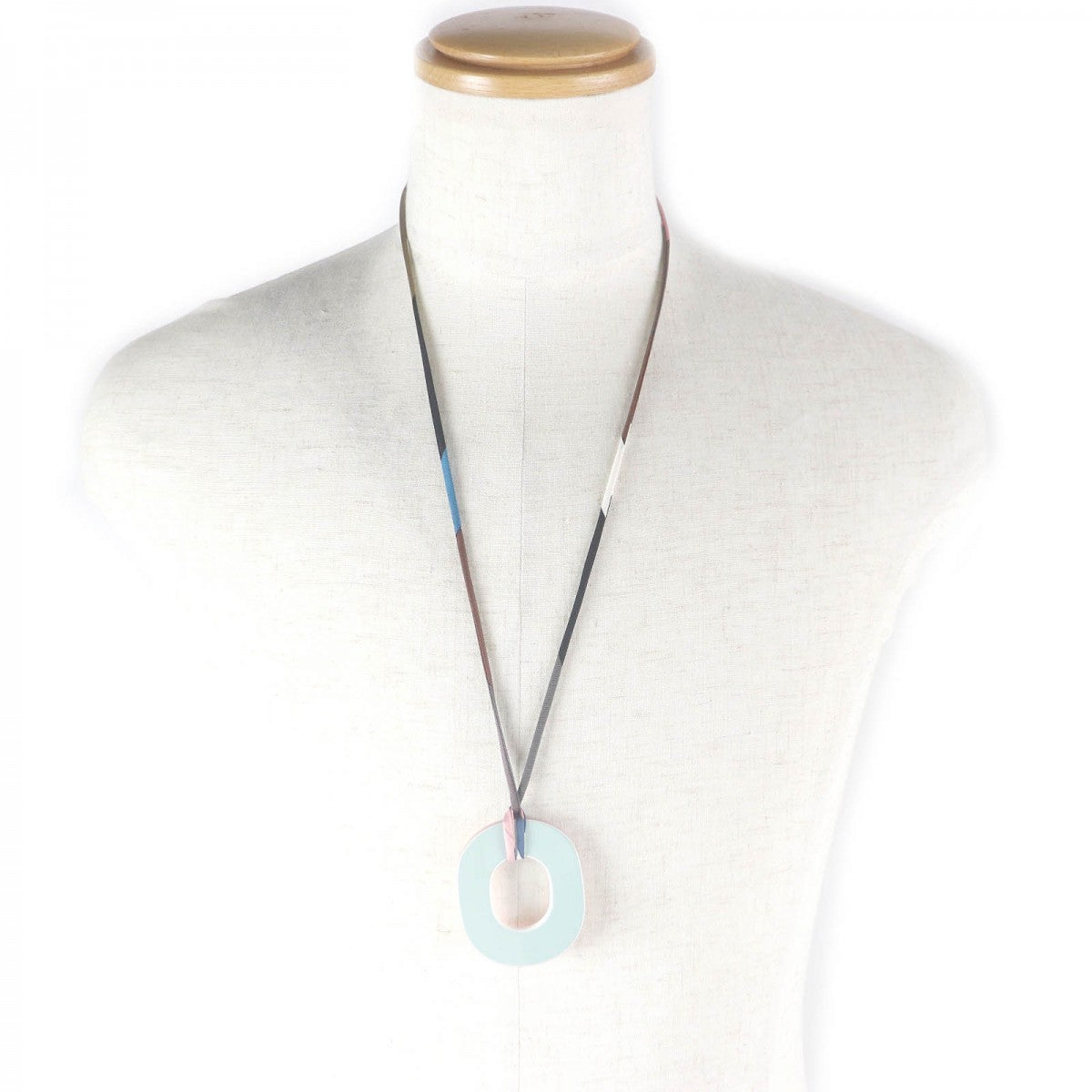 HERMES Necklace Buffalo horn pink Ism Pigman