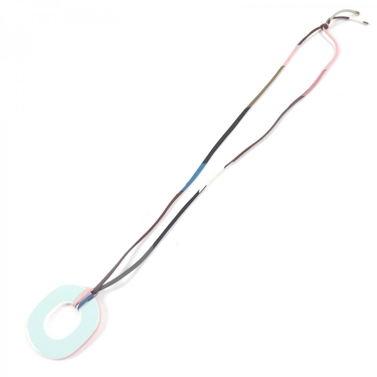 HERMES Necklace Buffalo horn pink Ism Pigman