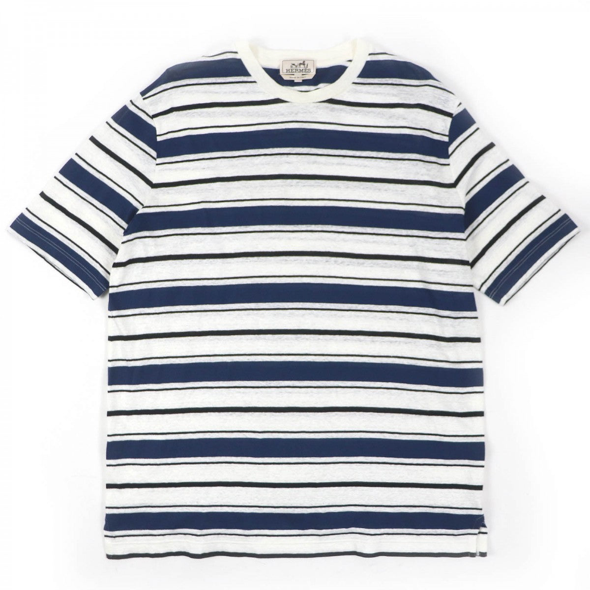 HERMES Short sleeve T-shirt linen OCEAN XL