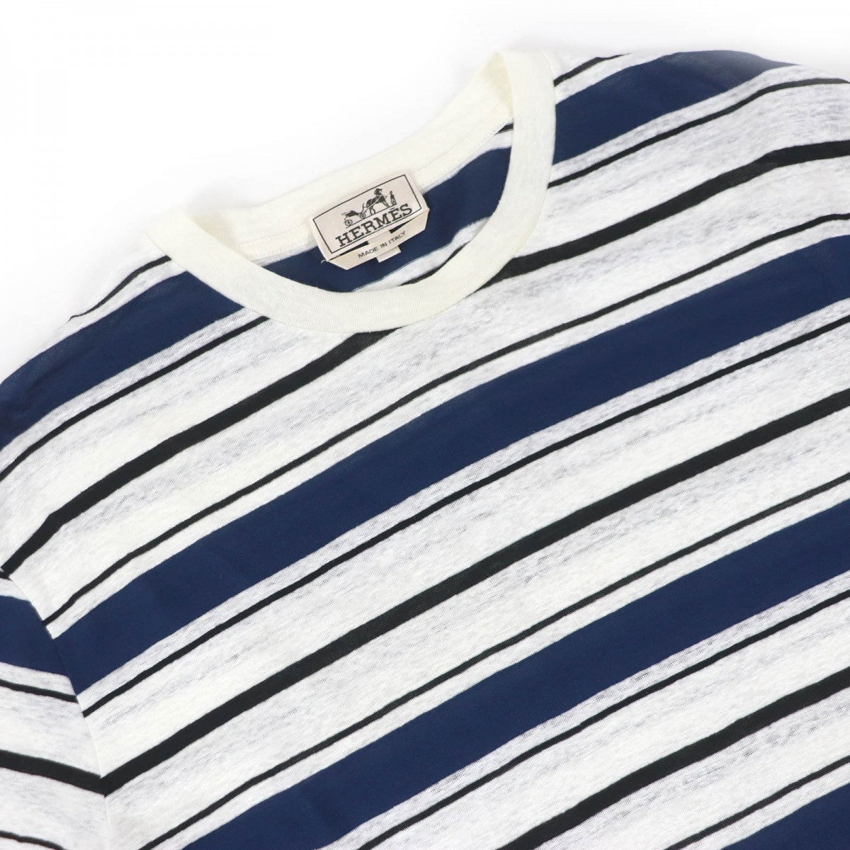 HERMES Short sleeve T-shirt linen OCEAN XL