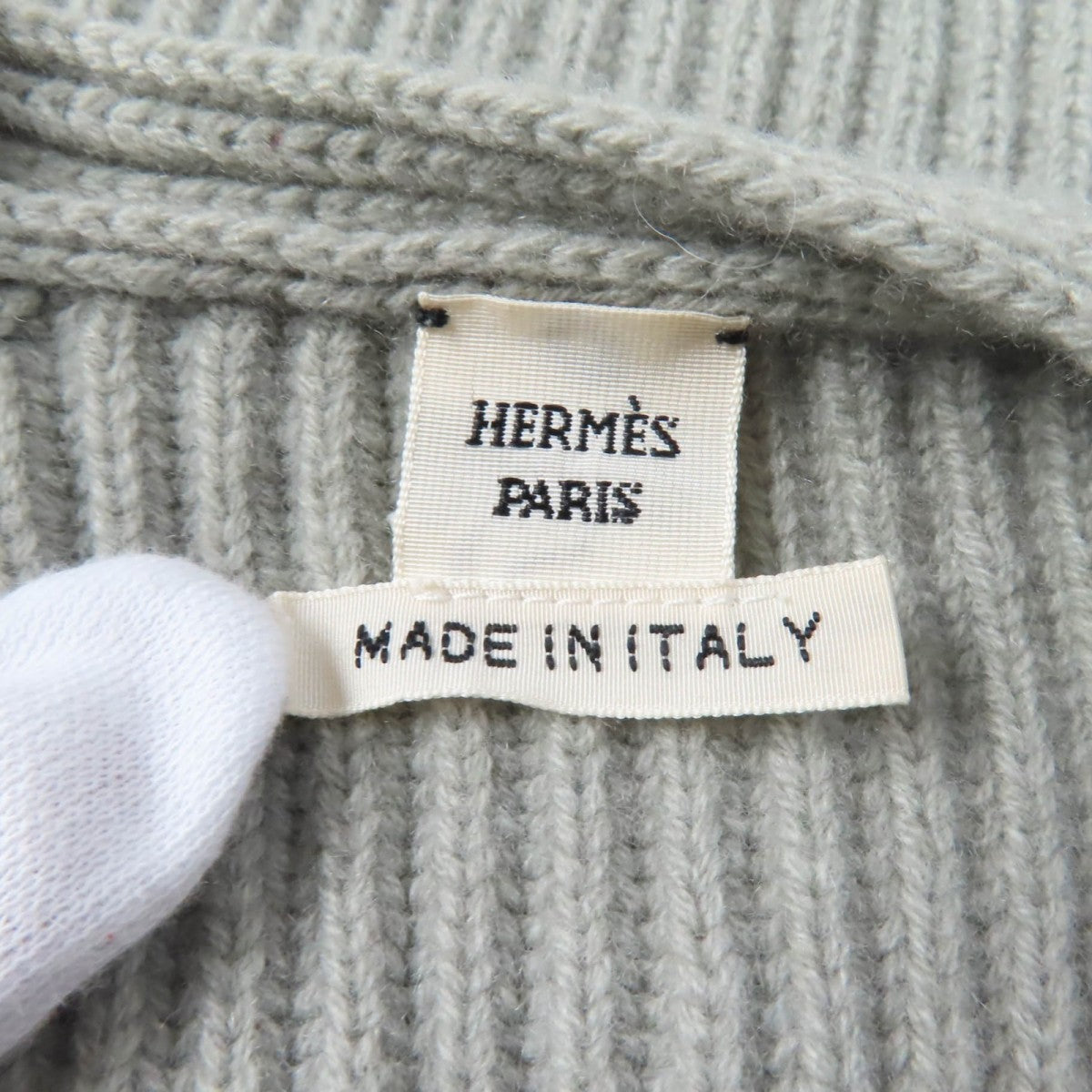 HERMES one piece wool gray 36