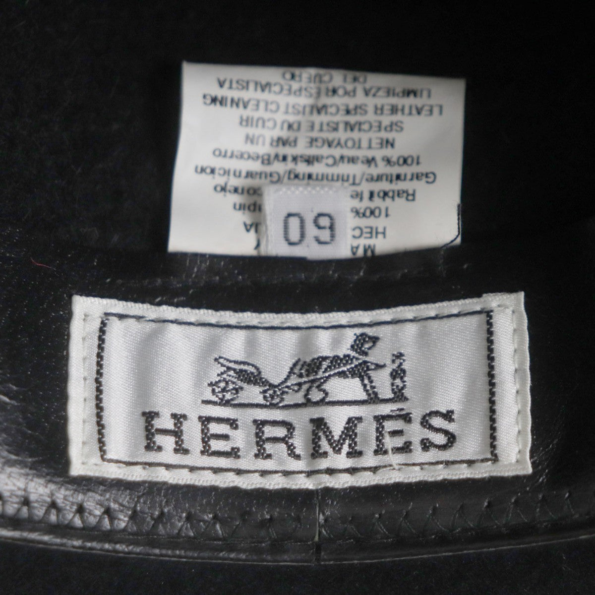 HERMES hat Lapin black