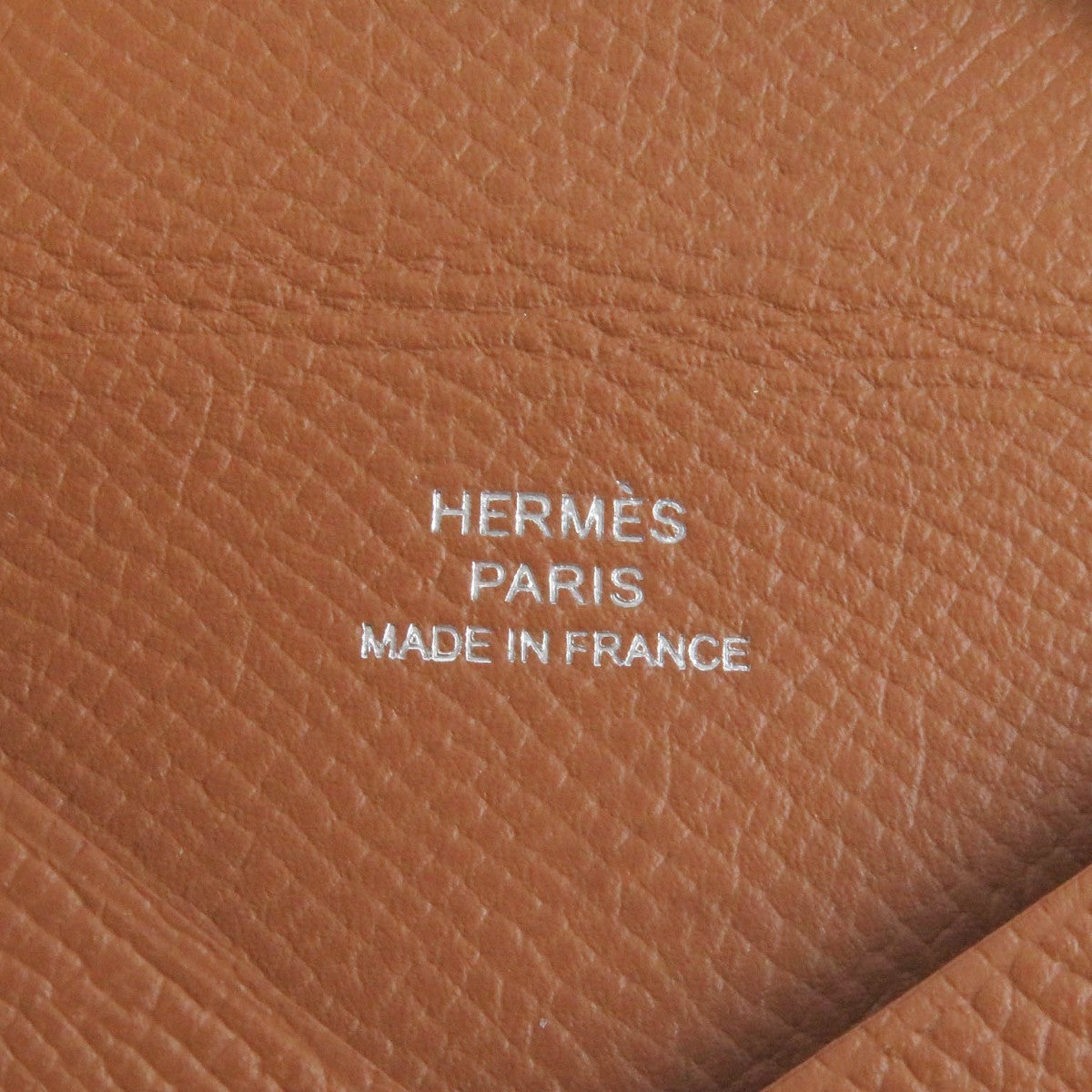 HERMES Coin case Epsom caramel Calvi