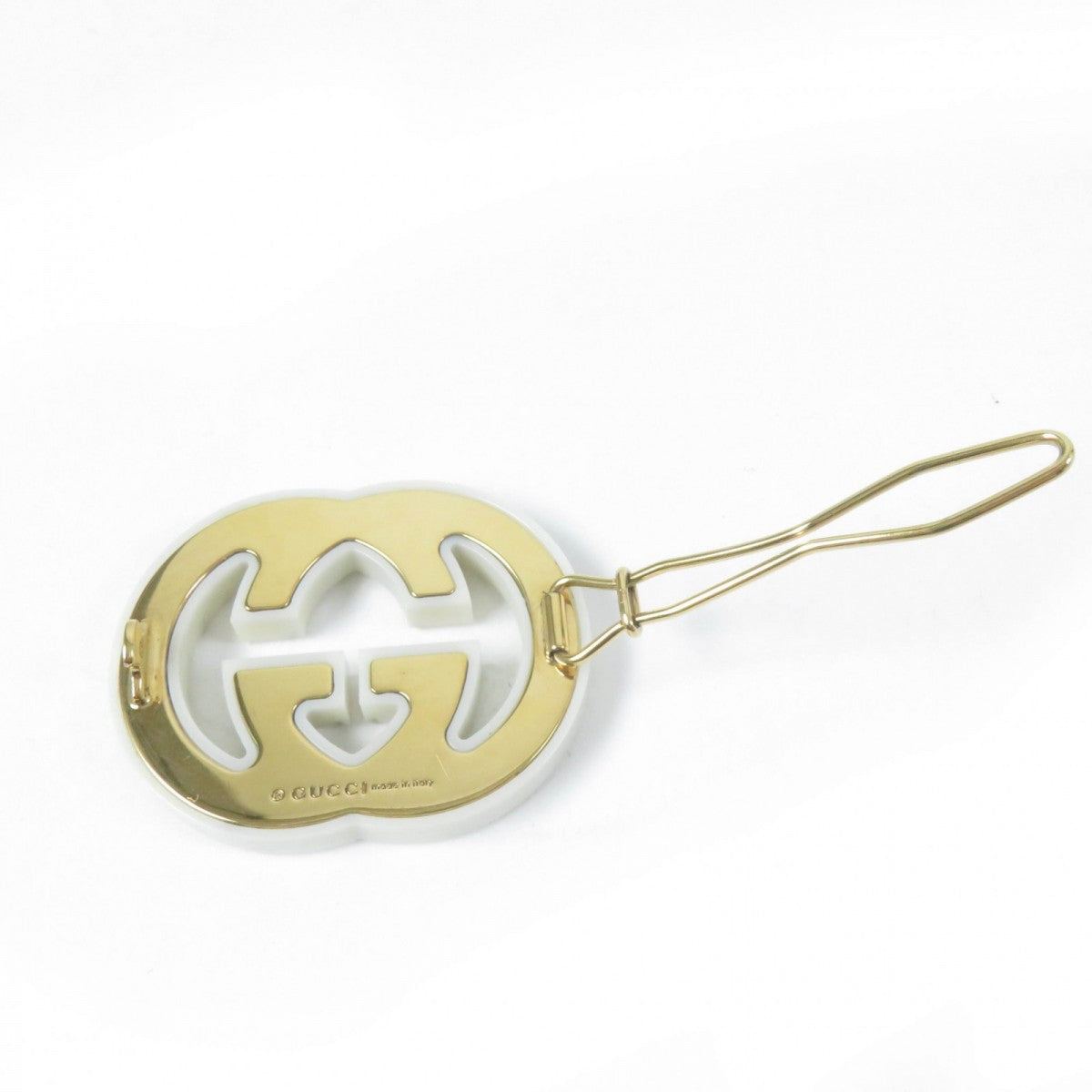 GUCCI Valletta Resin, Rhinestone, Metal Ivory With rhinestone Interlocking G