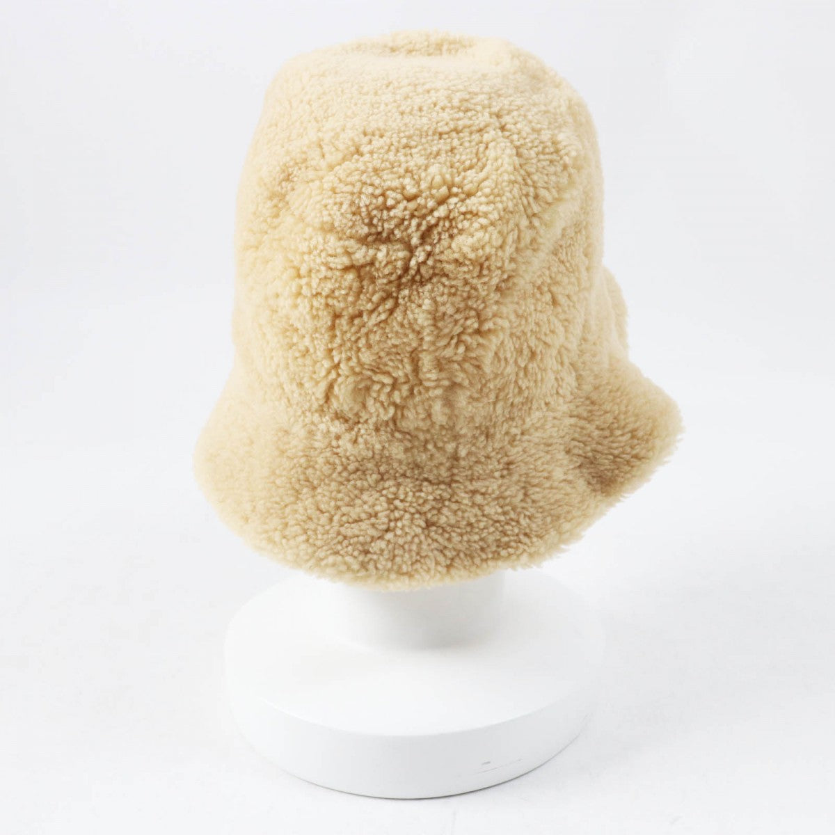 HERMES hat Sheep leather beige Fove 57