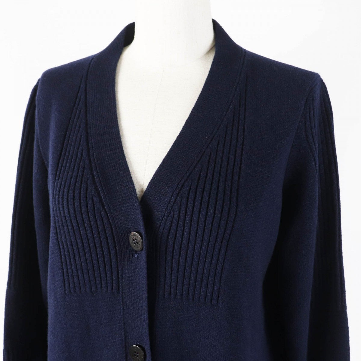 HERMES cardigan cashmere Dark navy 38