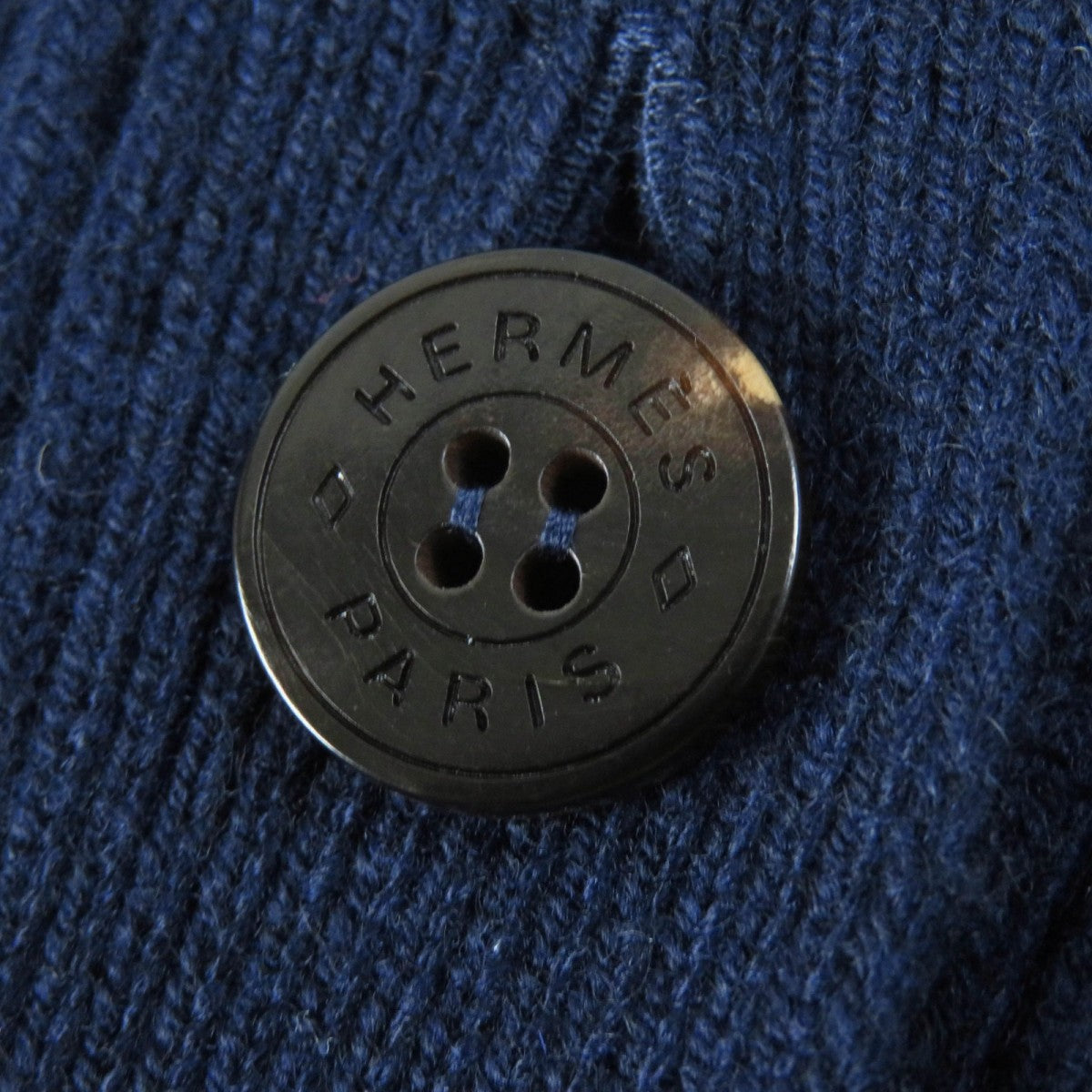 HERMES cardigan cashmere Dark navy 38