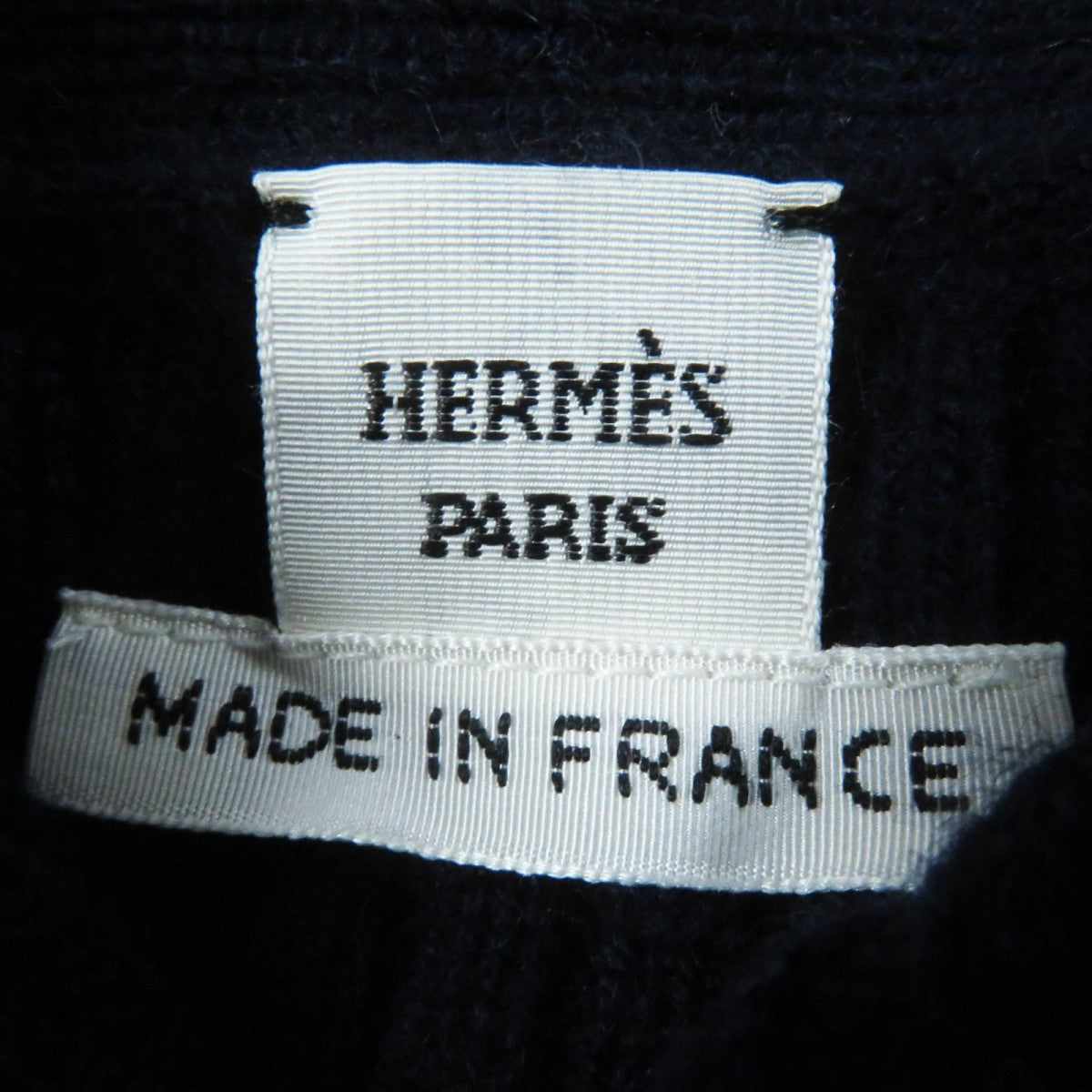 HERMES cardigan cashmere Dark navy 38