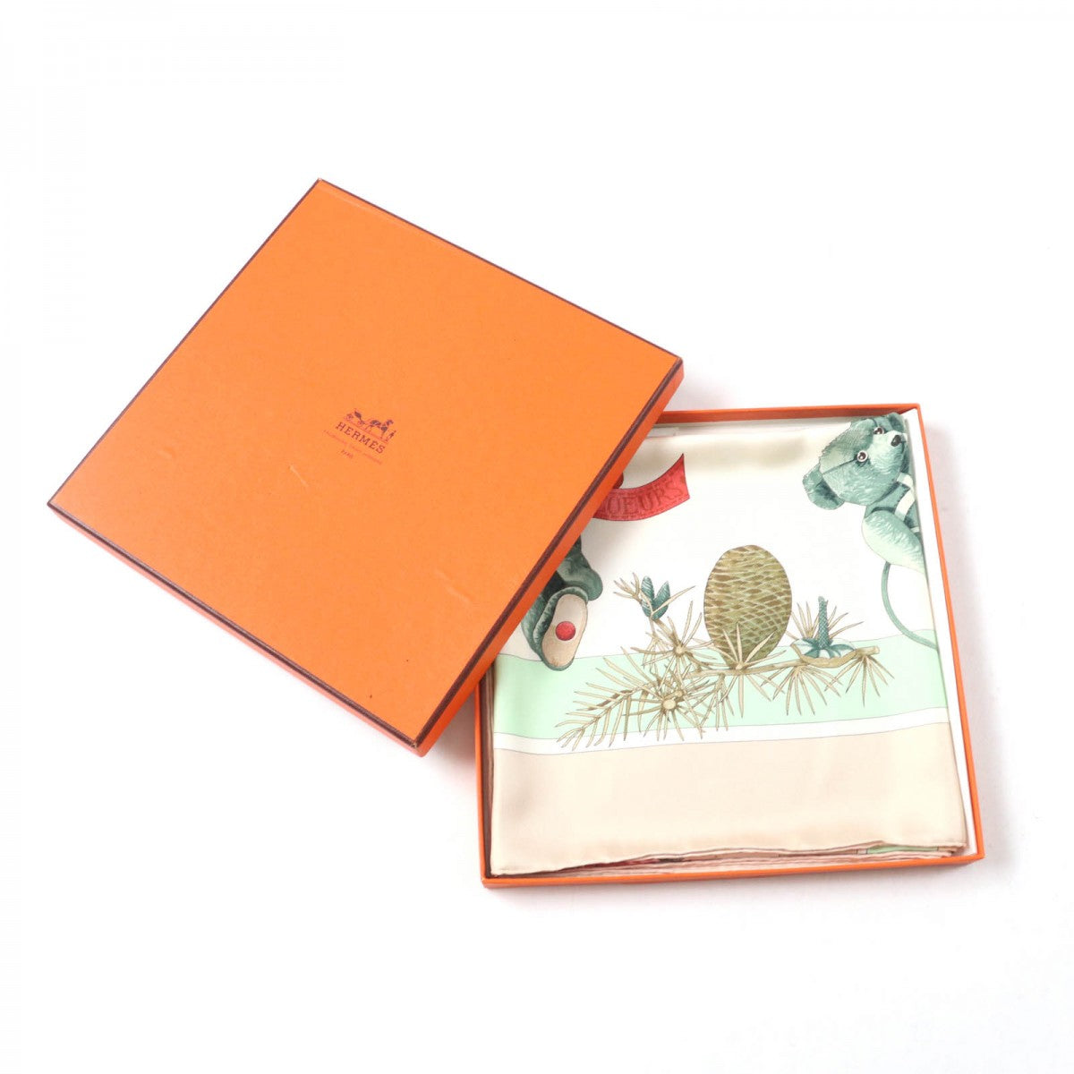 HERMES scarf silk Multi Carre90 Confidences of the Heart