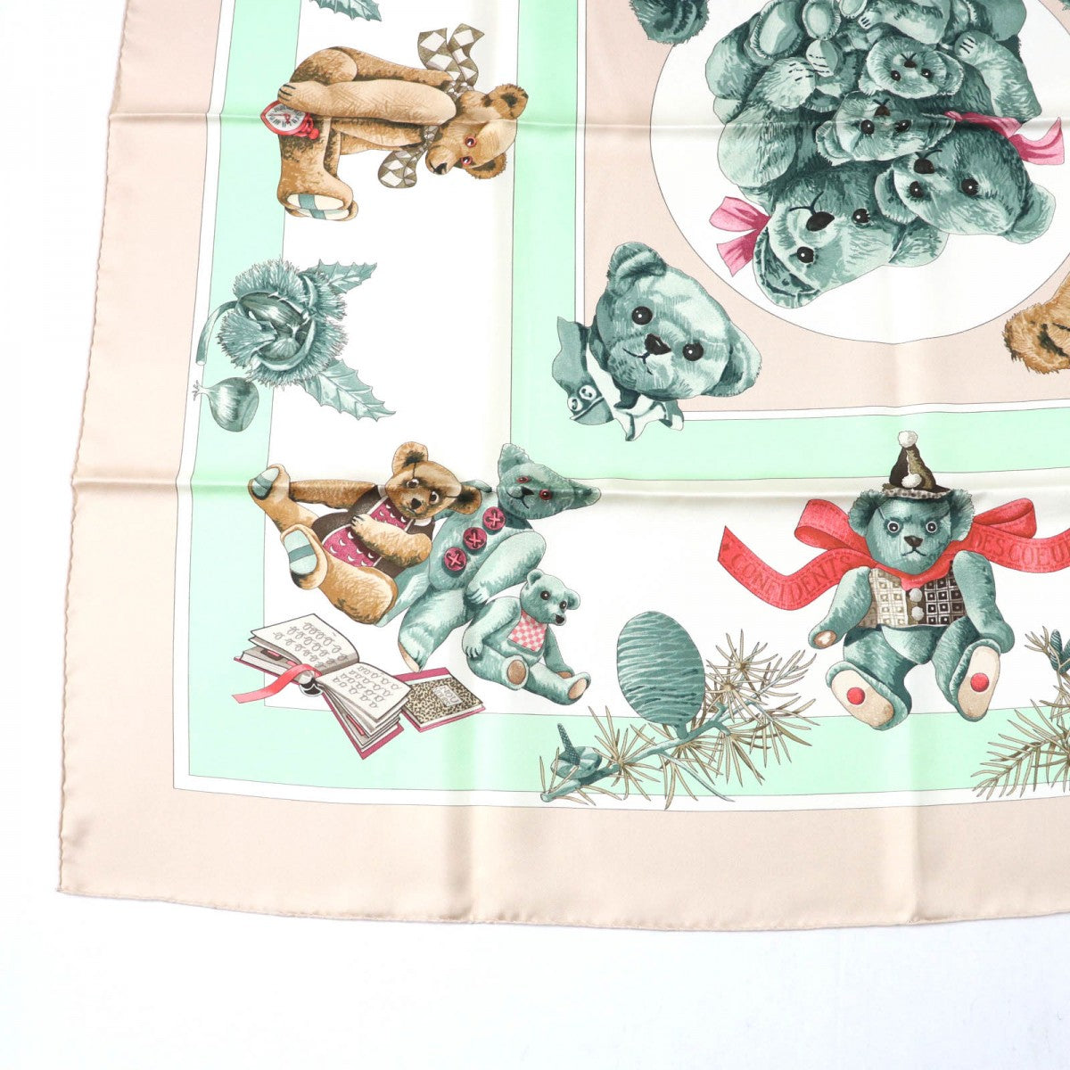 HERMES scarf silk Multi Carre90 Confidences of the Heart