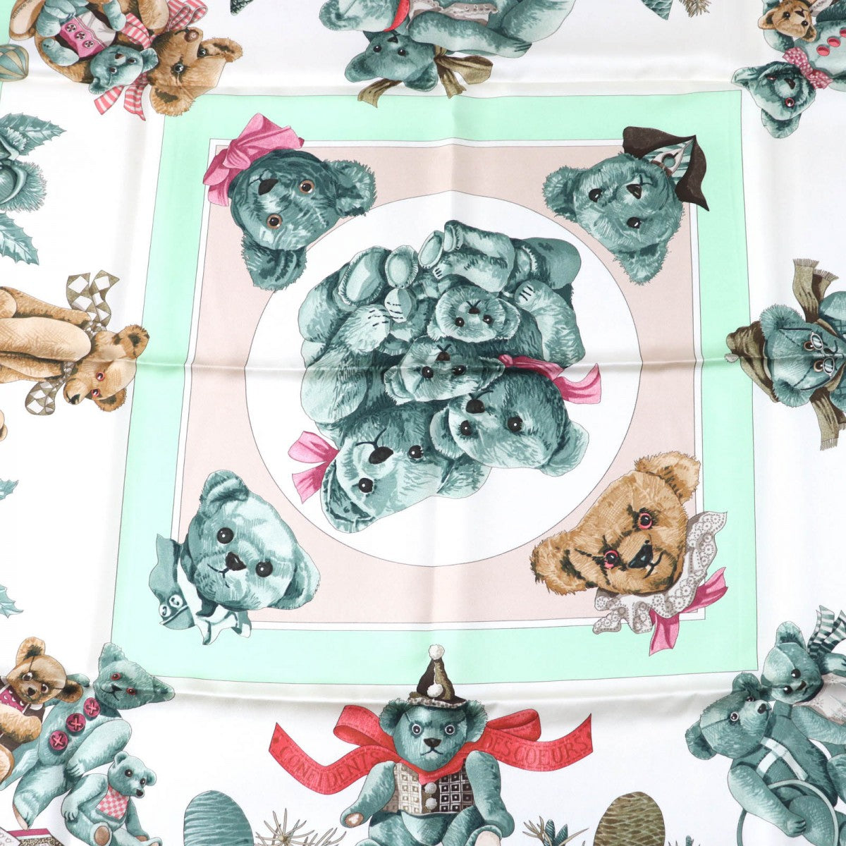 HERMES scarf silk Multi Carre90 Confidences of the Heart