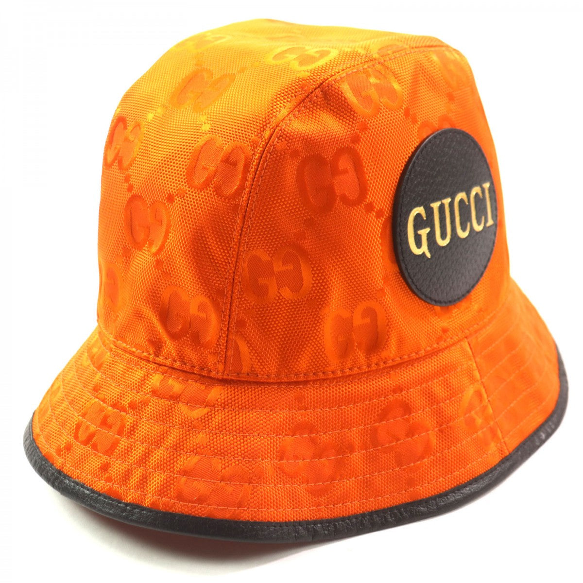 GUCCI hat 627115 Nylon Orange black Off The Grid M