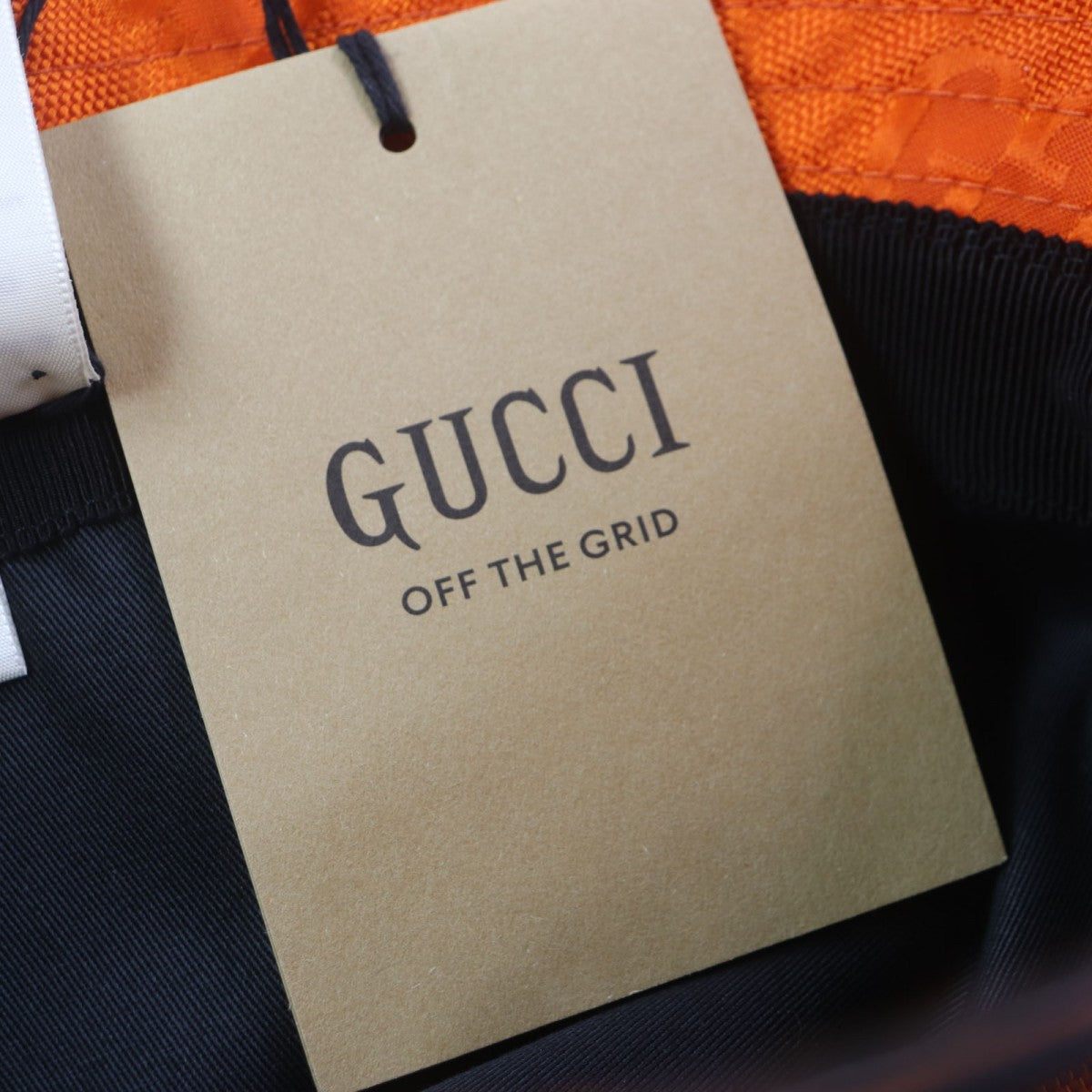 GUCCI hat 627115 Nylon Orange black Off The Grid M