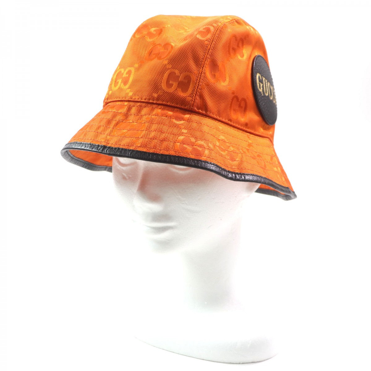 GUCCI hat 627115 Nylon Orange black Off The Grid M