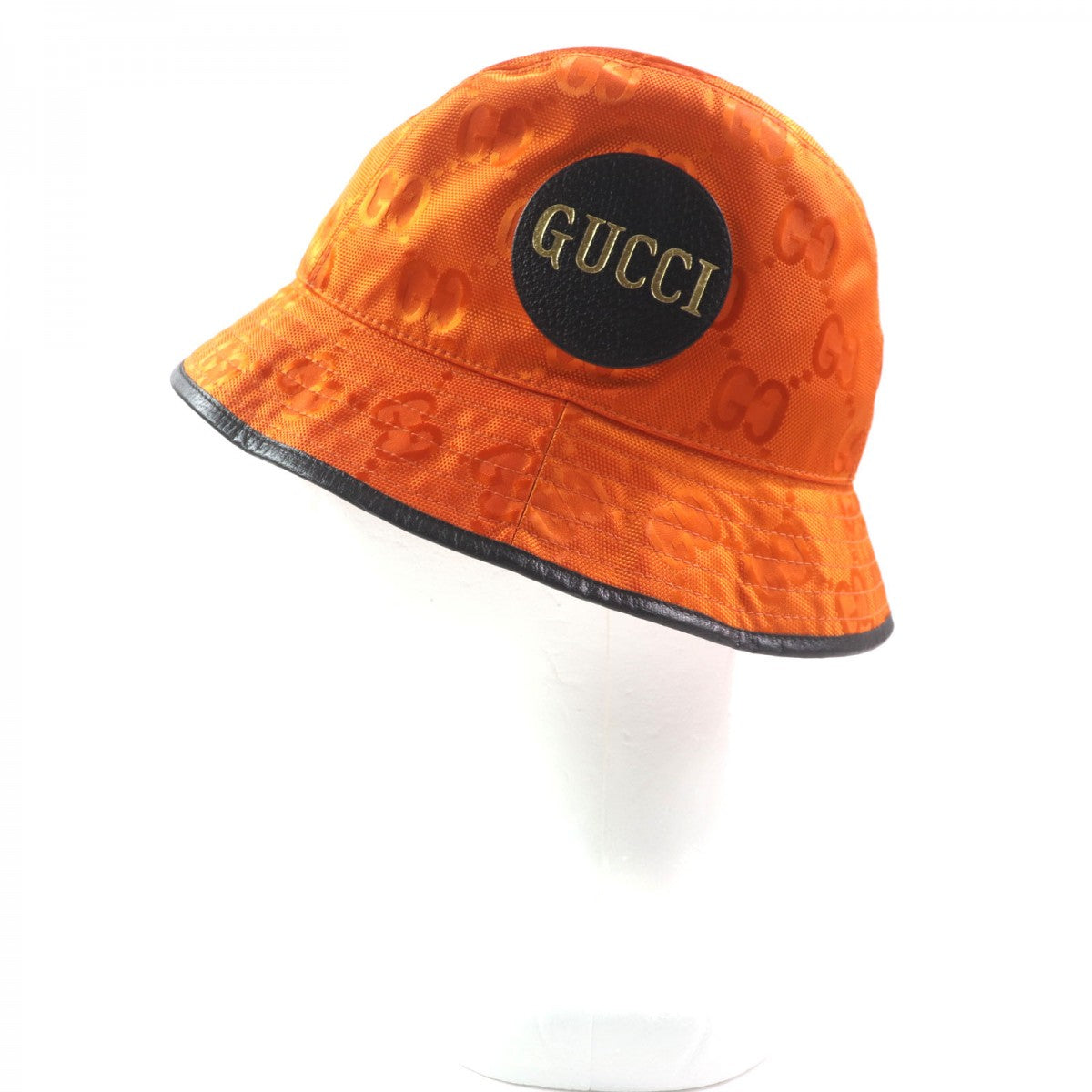 GUCCI hat 627115 Nylon Orange black Off The Grid M