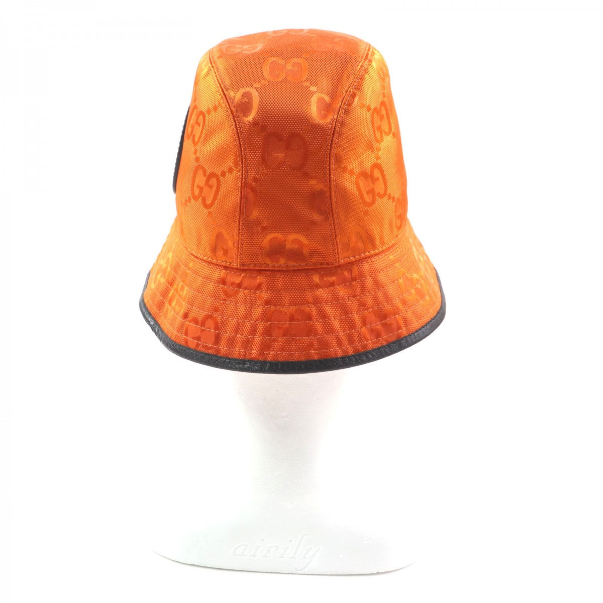 GUCCI hat 627115 Nylon Orange black Off The Grid M