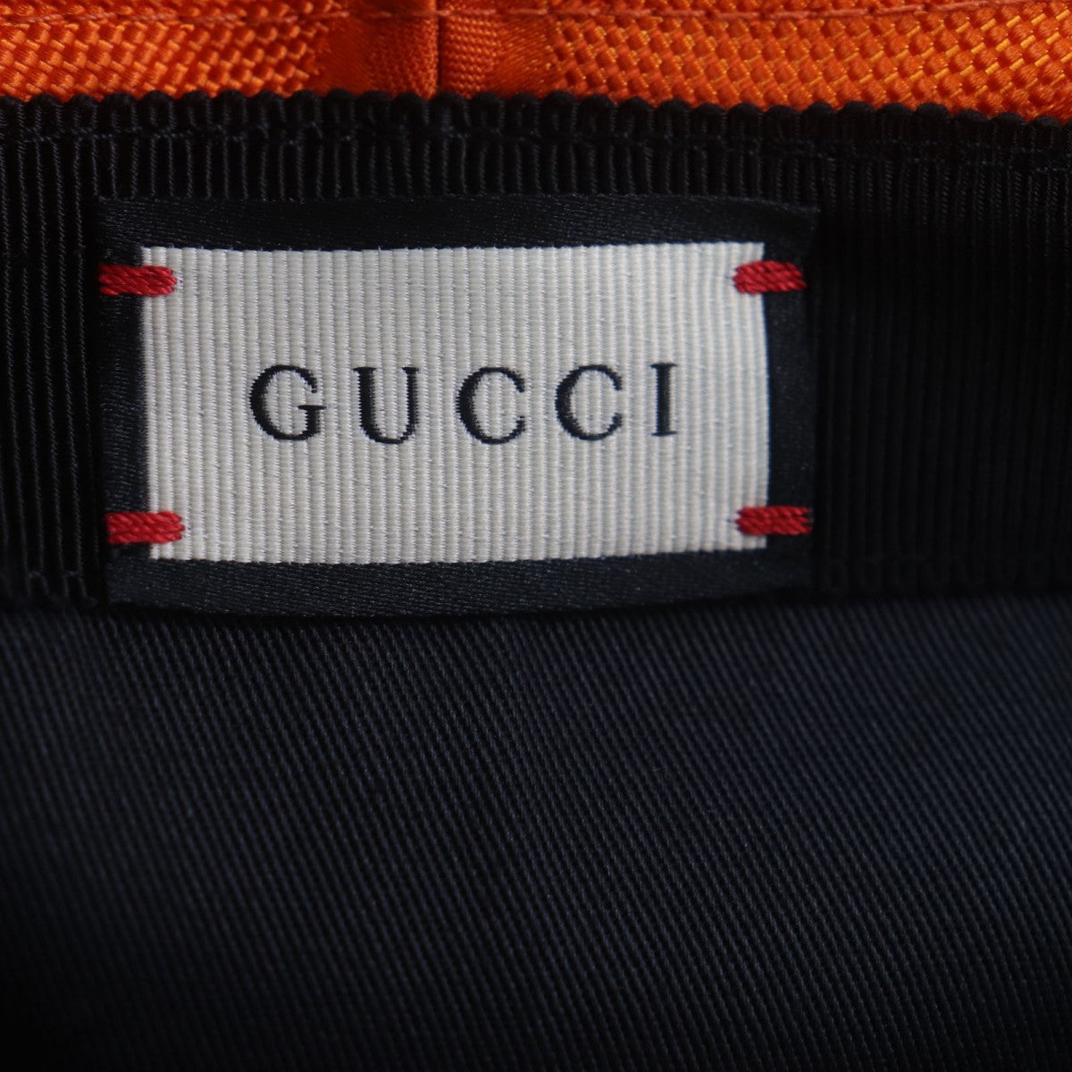 GUCCI hat 627115 Nylon Orange black Off The Grid M