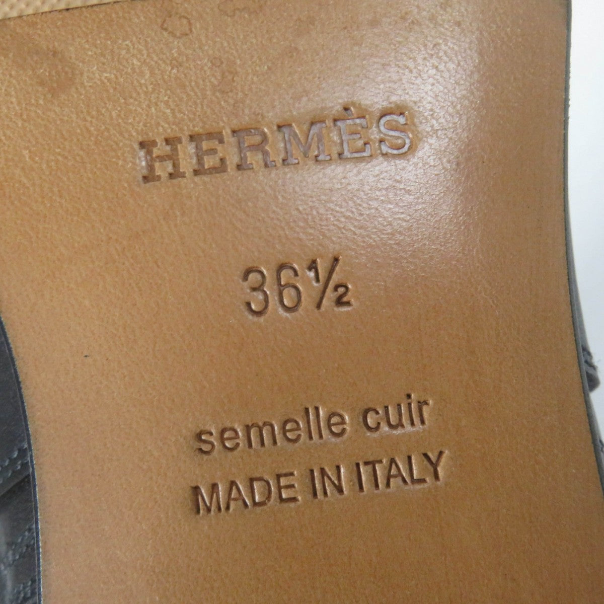 HERMES short boots leather black Neo 36.5