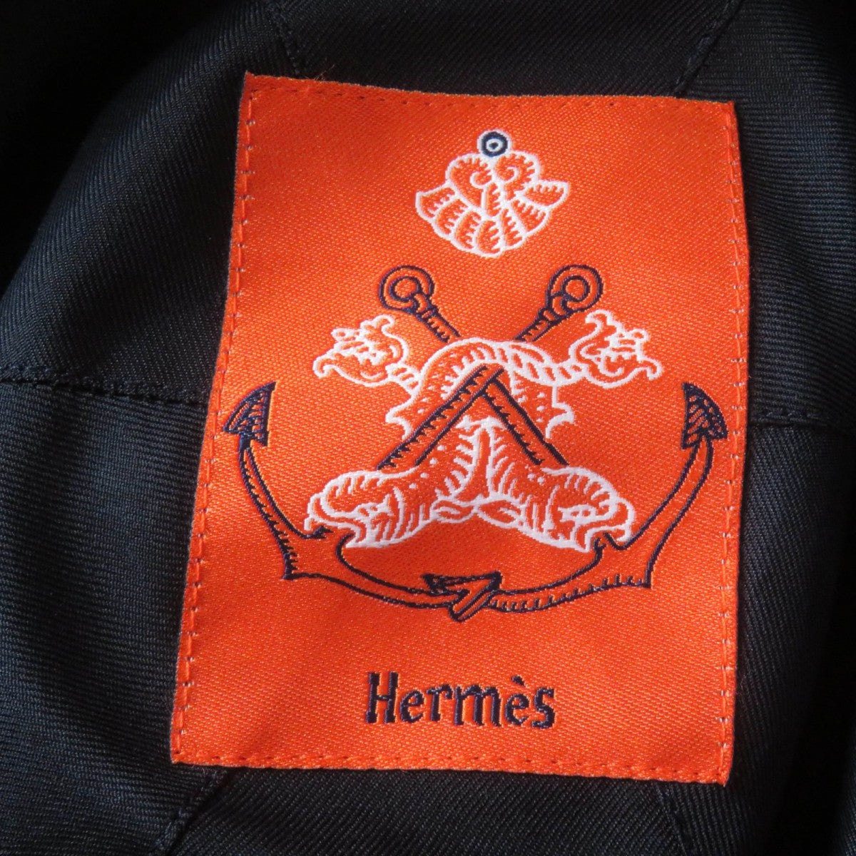 HERMES hat cotton Orange type 57
