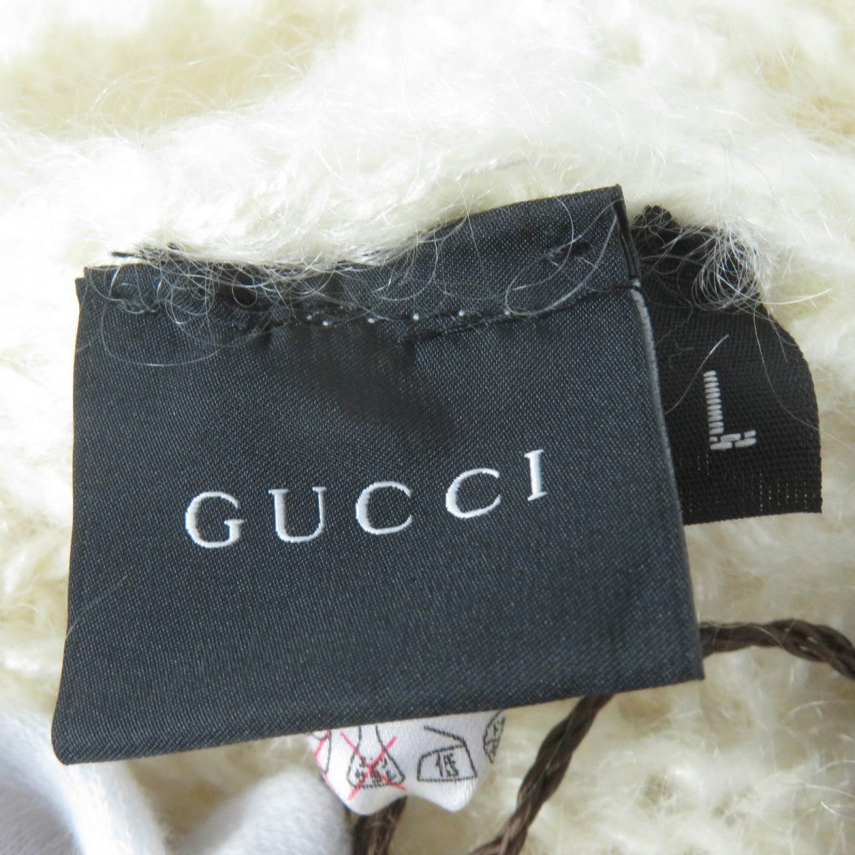 GUCCI Knit cap 331985 mohair Ivory L