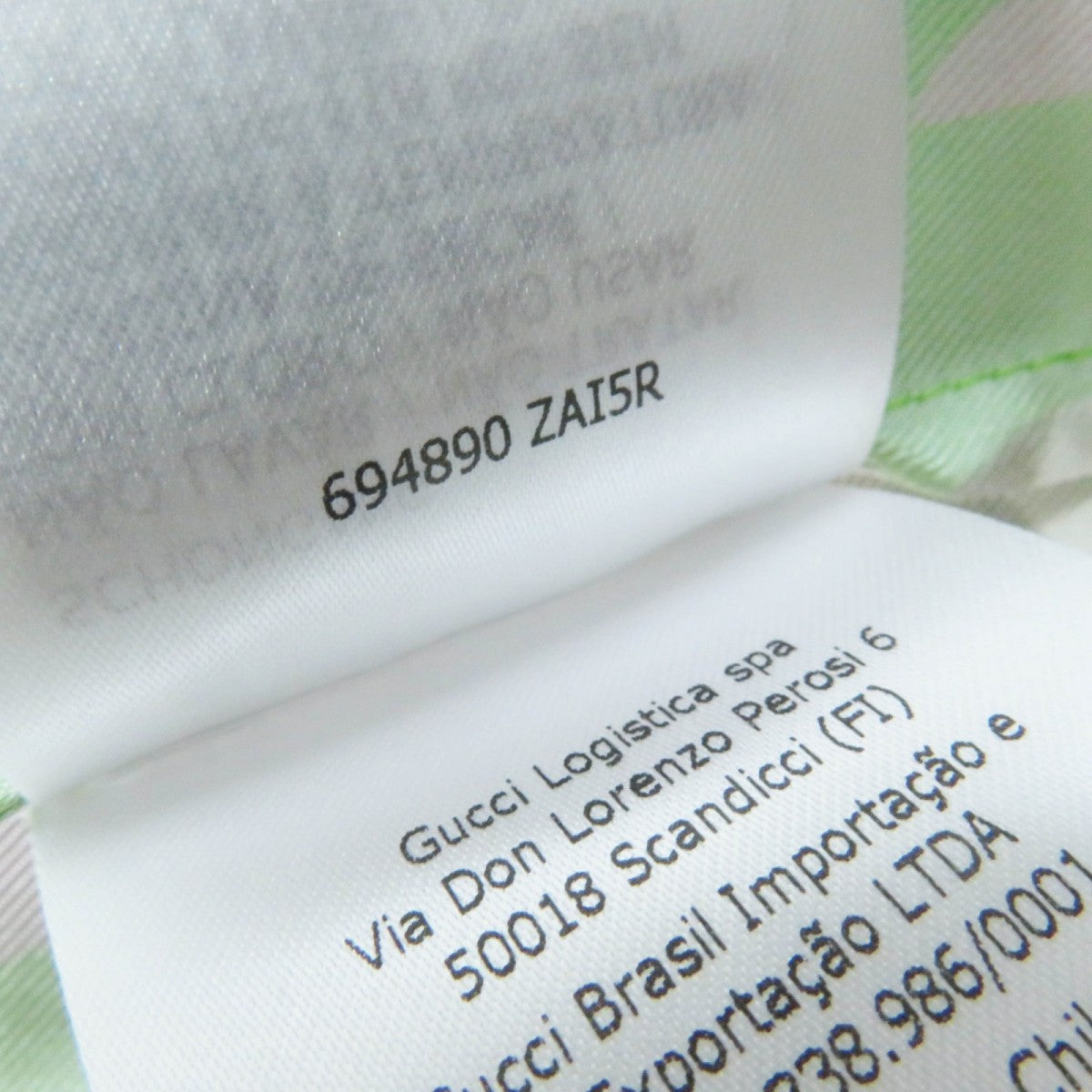GUCCI Short sleeve shirt 694890 silk Light green pink type 38