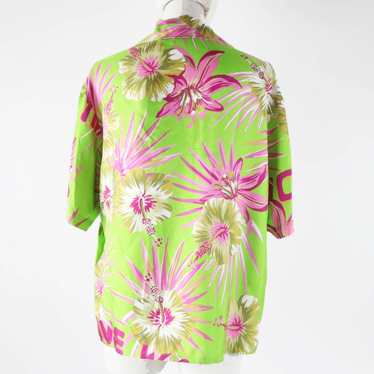 GUCCI Short sleeve shirt 694890 silk Light green pink type 38