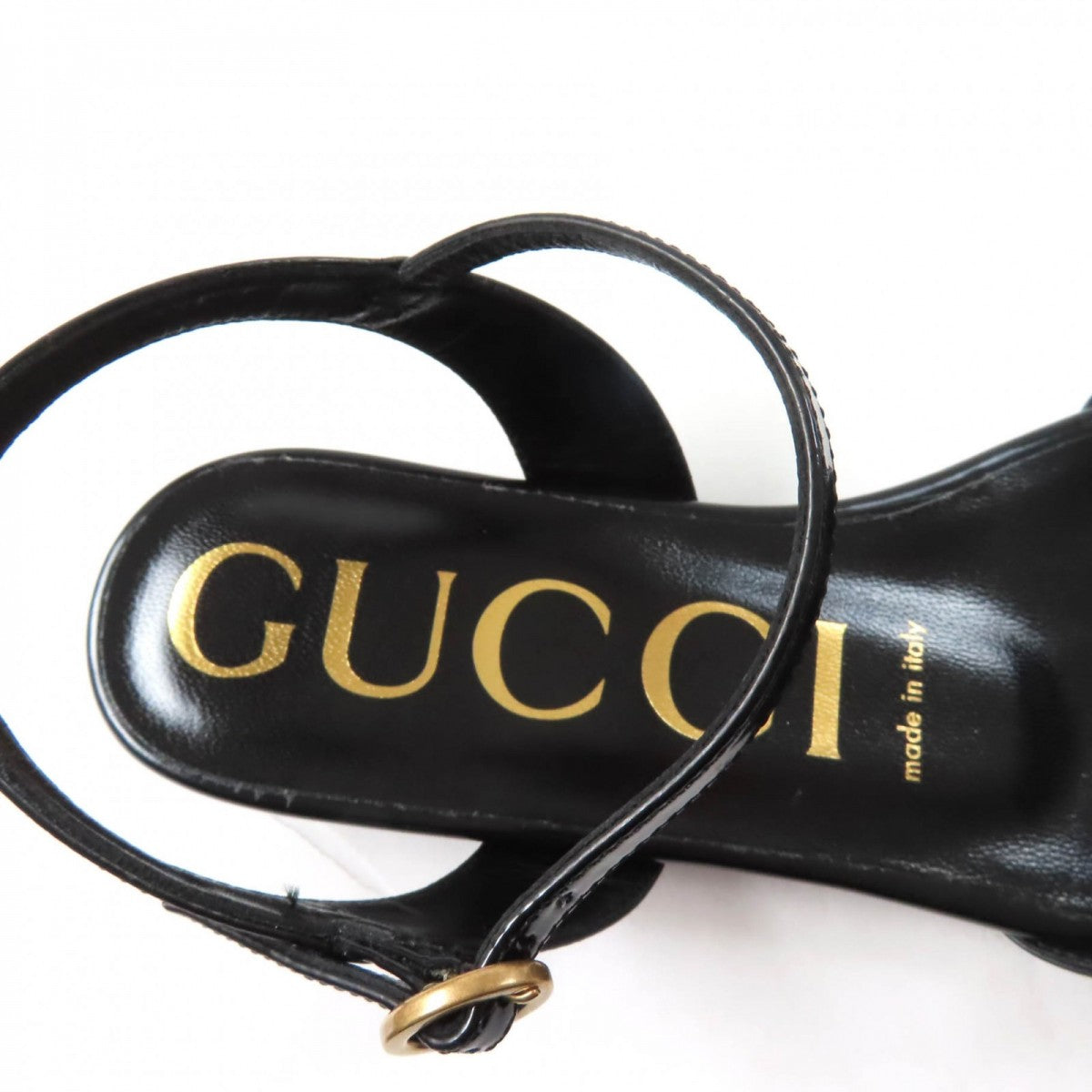 GUCCI Sandals leather black 36