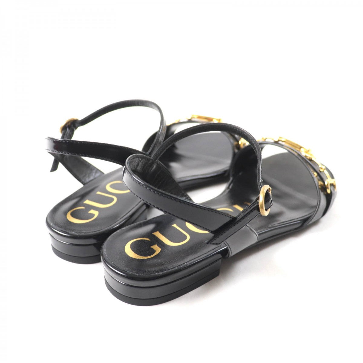 GUCCI Sandals leather black 36