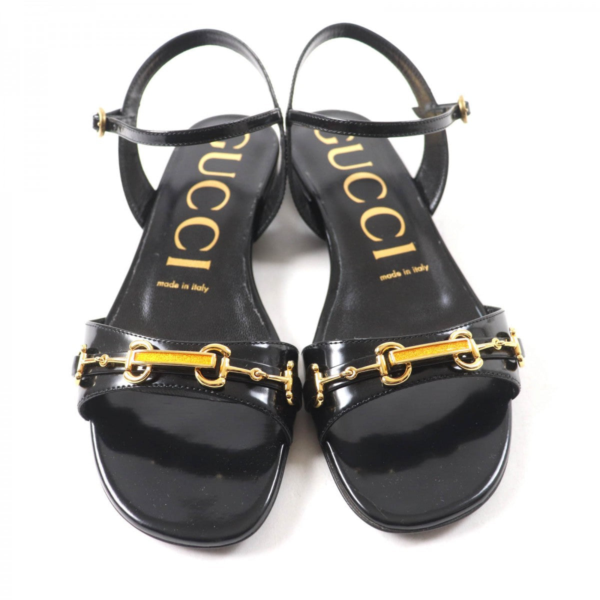 GUCCI Sandals leather black 36