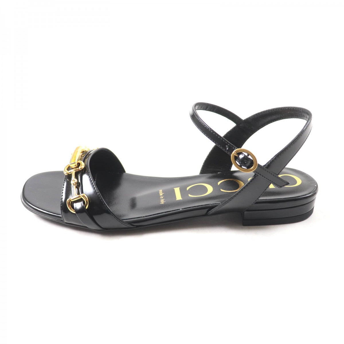 GUCCI Sandals leather black 36