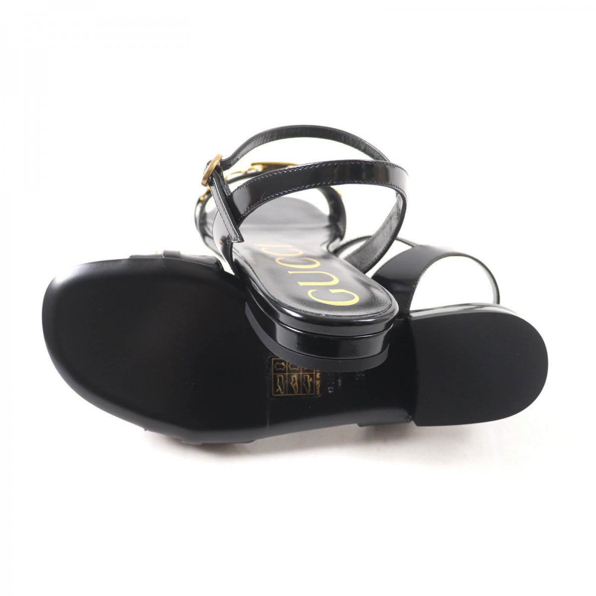 GUCCI Sandals leather black 36
