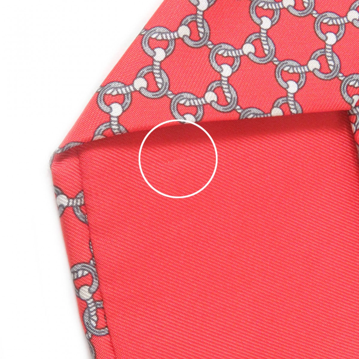 HERMES tie 5558MA silk Rouge