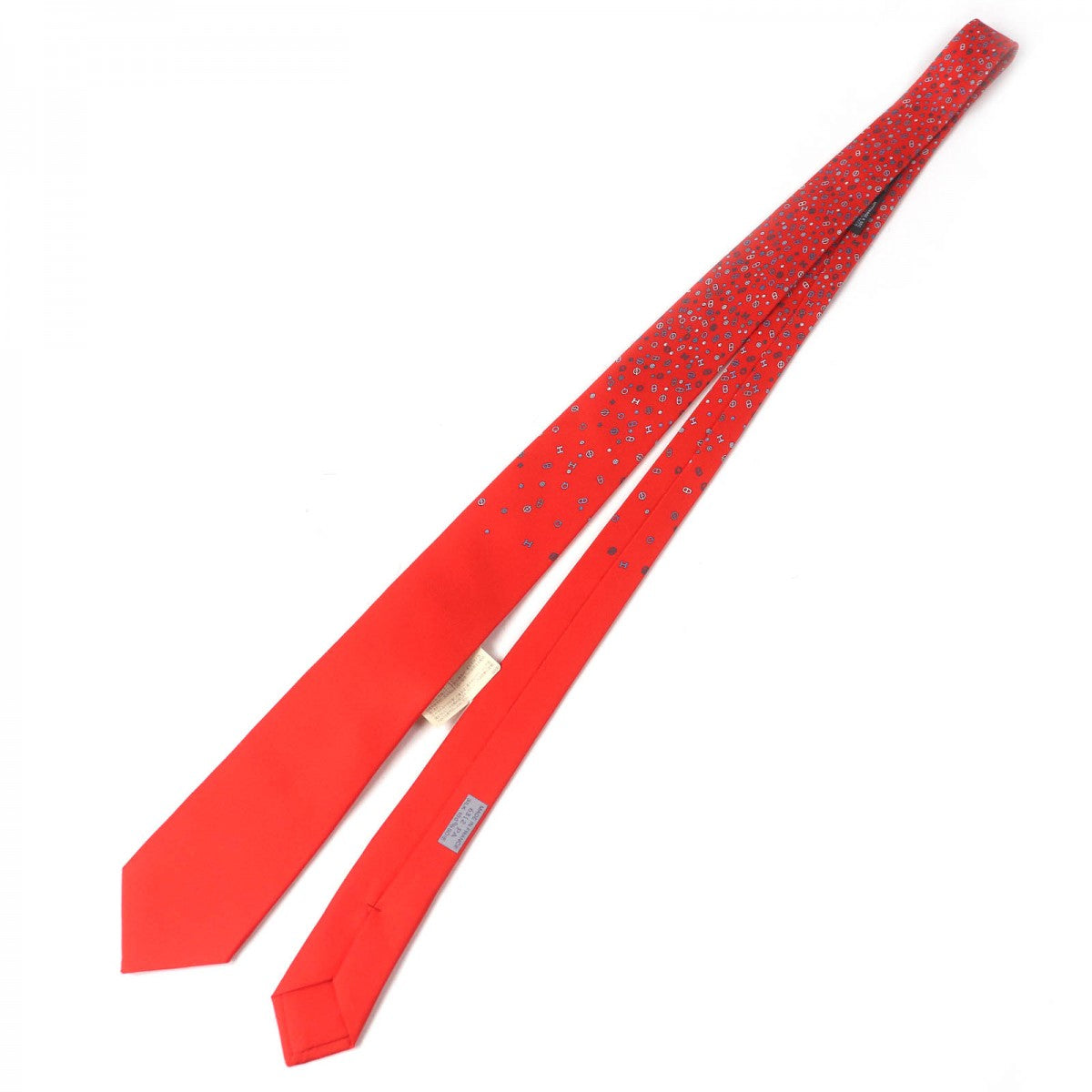 HERMES tie 5558MA silk Rouge