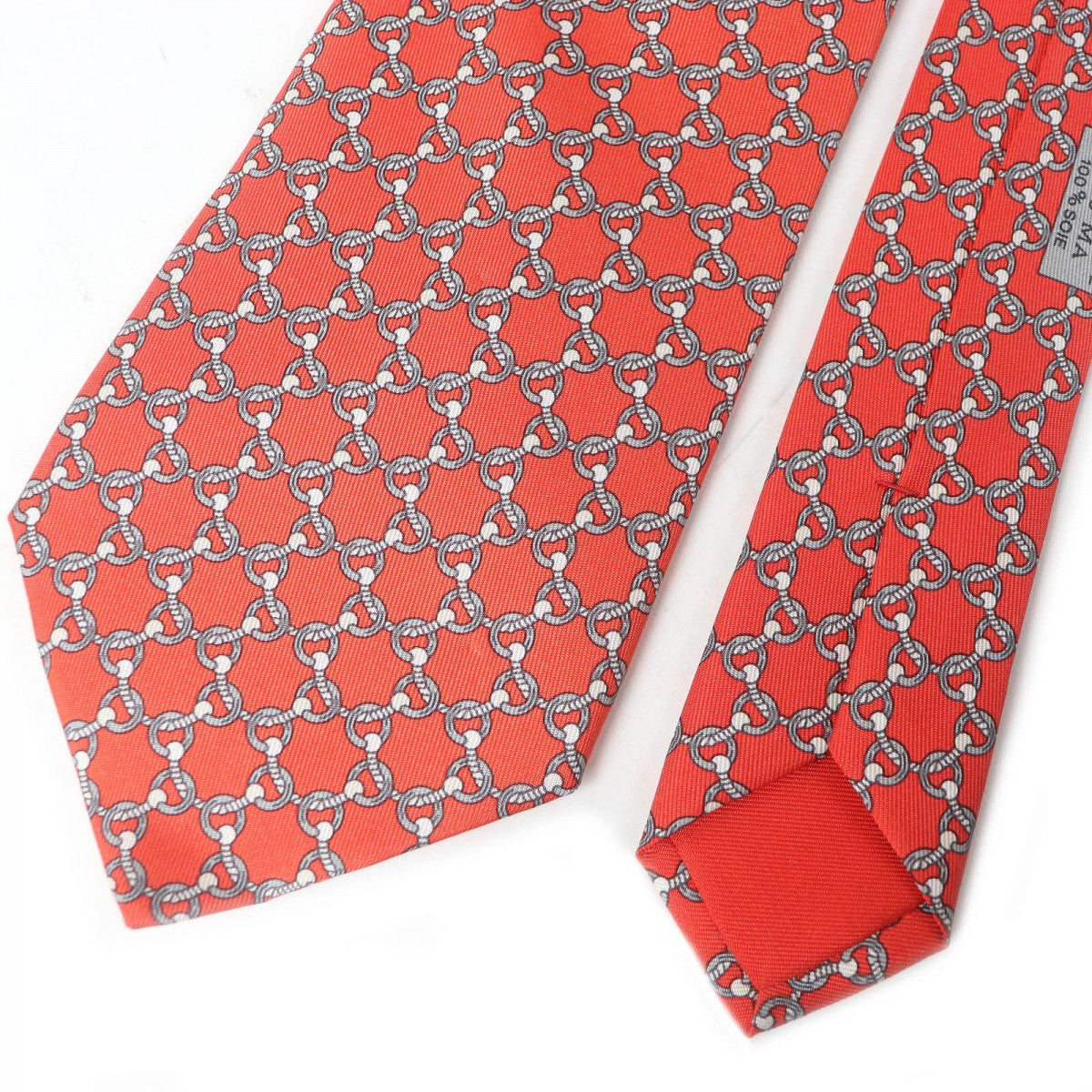 HERMES tie 5558MA silk Rouge