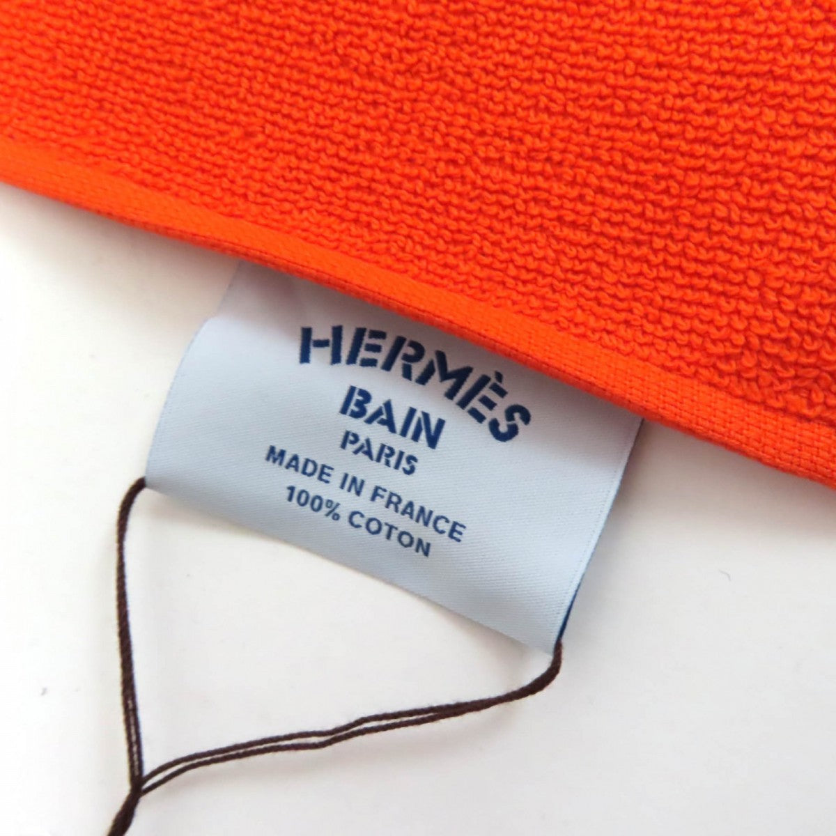HERMES towel cotton Orange Yachting Tatoo Tressages Marins