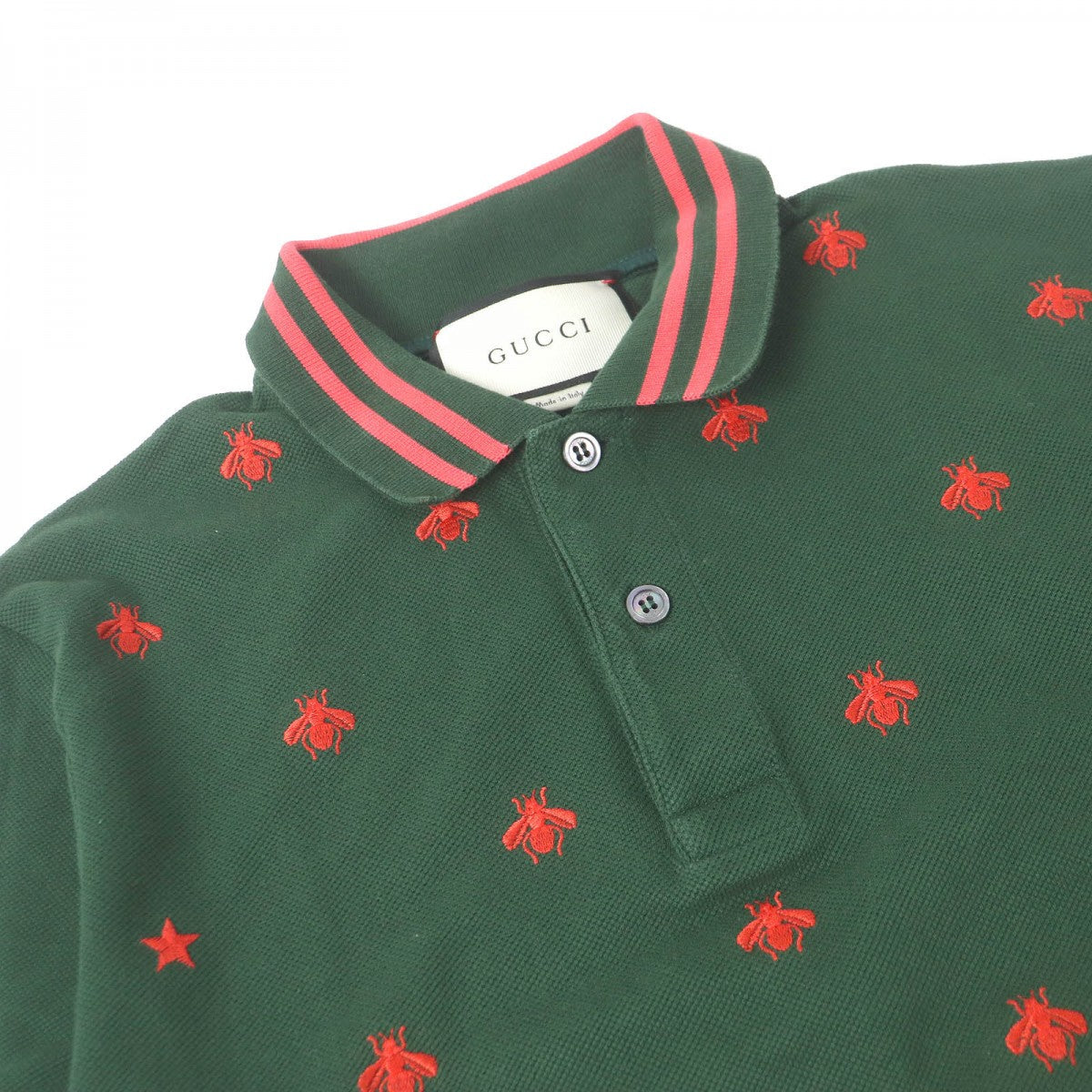 GUCCI Short sleeve polo shirt 431039 cotton green S