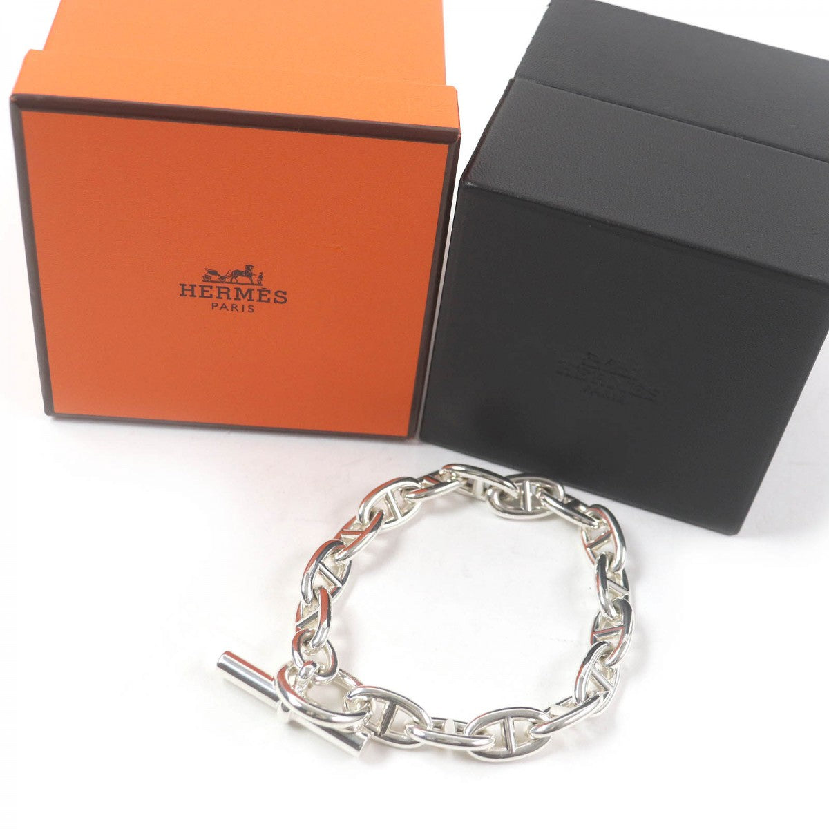 HERMES bracelet AG925 Silver Chene DunkleGM