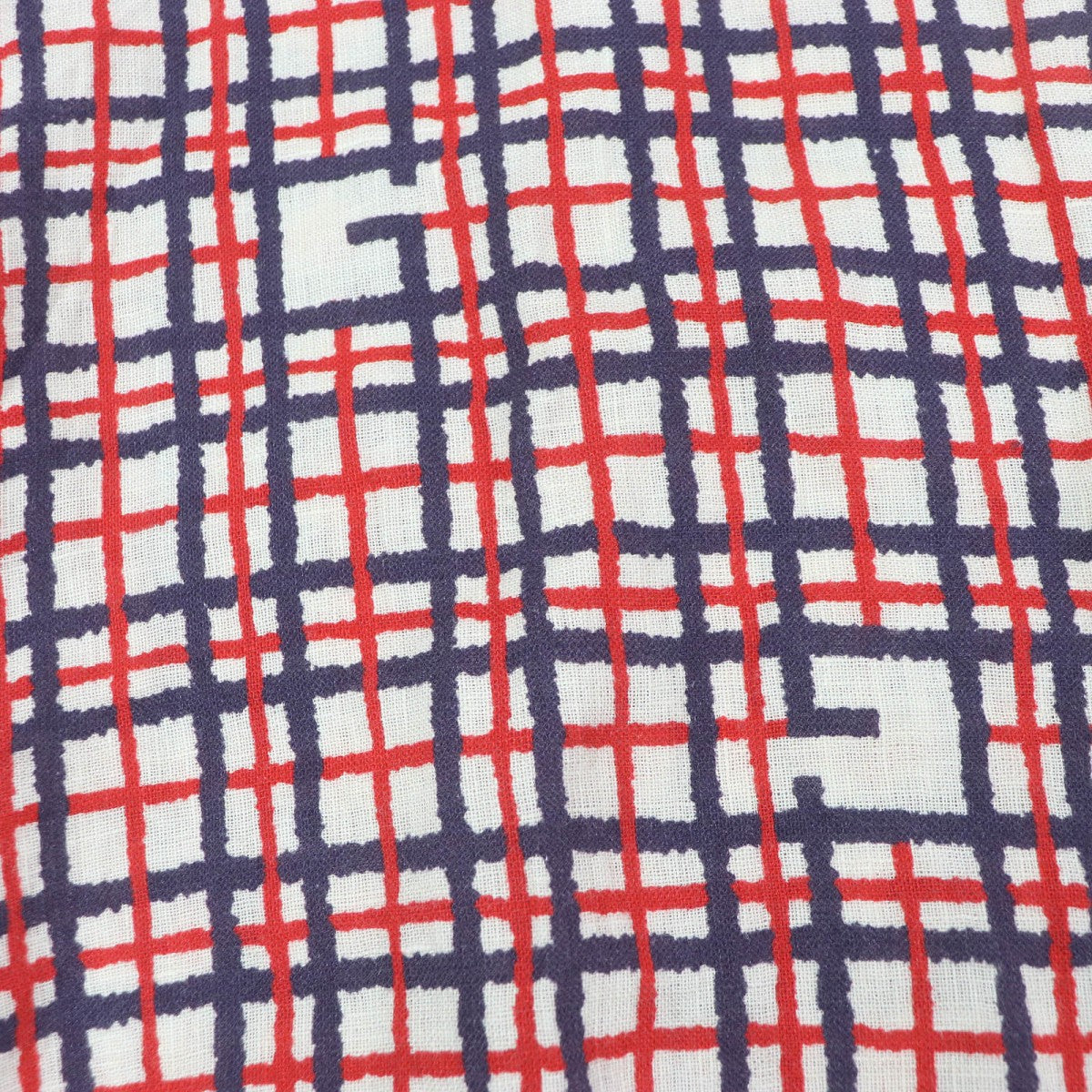 GUCCI Short sleeve shirt 742706 linen Red navy 48