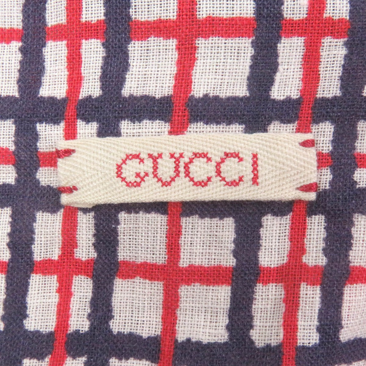 GUCCI Short sleeve shirt 742706 linen Red navy 48