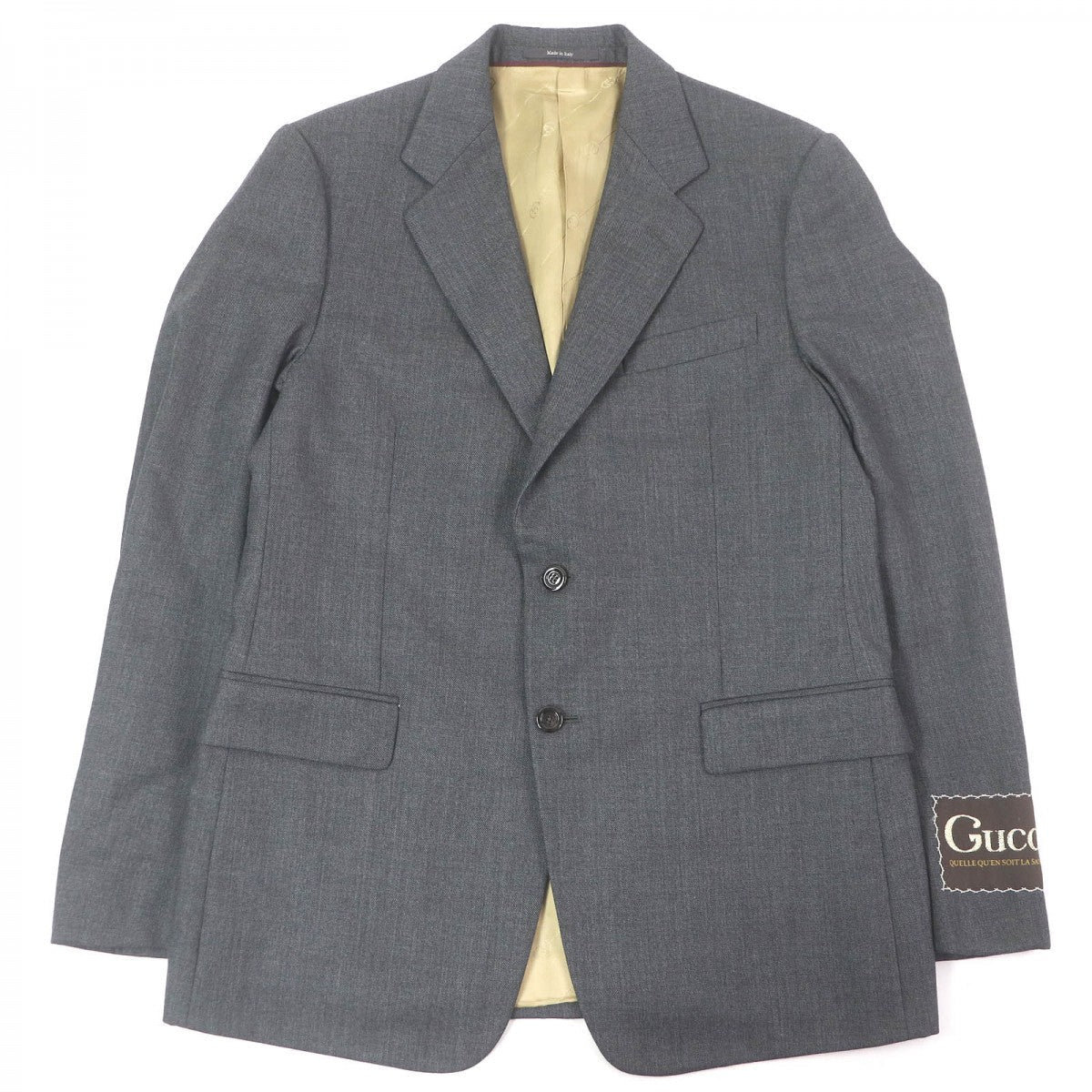 GUCCI tailored jacket 625378 wool gray 50